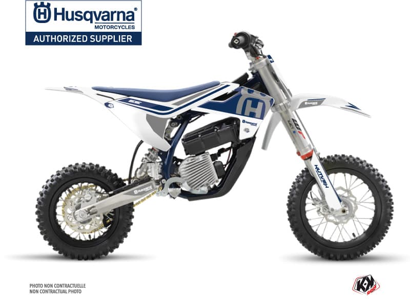 kit graphique motocross husqvarna e e5 heritage blanc gris | Husqvarna | Kutvek