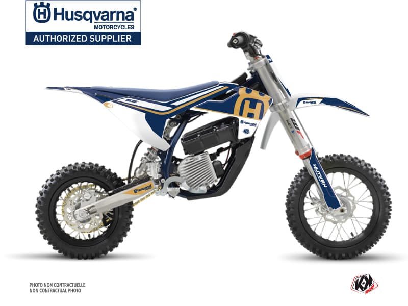 kit graphique motocross husqvarna e e5 heritage bleu | Husqvarna | Kutvek