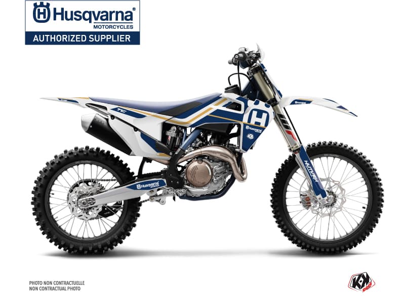 deko-set moto-cross heritage husqvarna fc 450 weiß