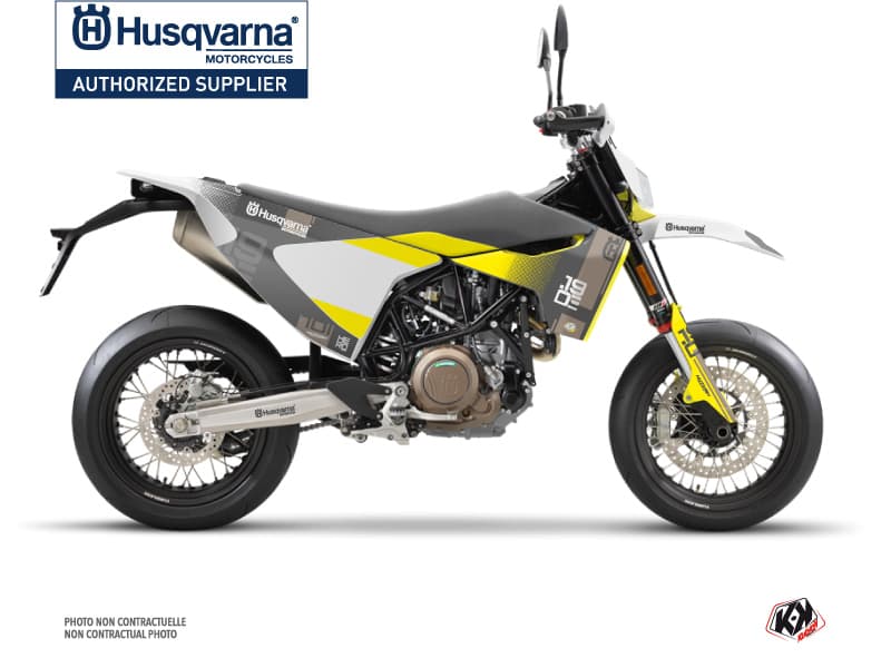 kit graphique moto hero husqvarna 701 supermoto gris jaune | Husqvarna | Kutvek