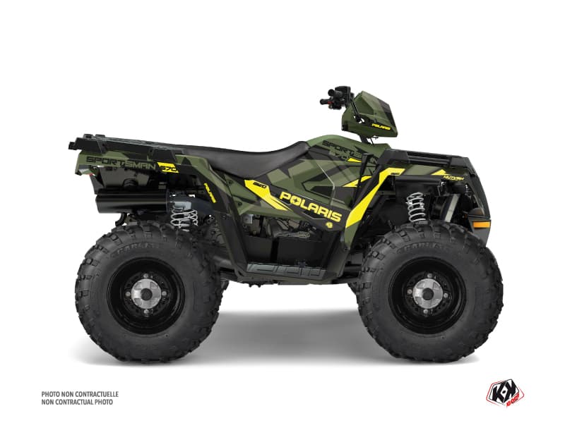 kit graphique quad polaris sportsman 570 touring hidden vert-jaune