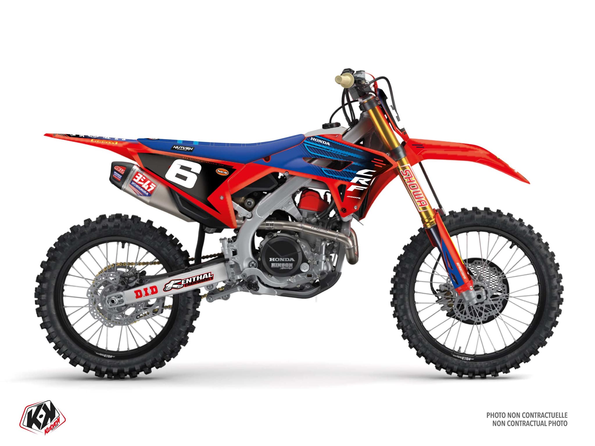 Kit graphique Motocross HONDA CRF 250 R HILL Bleu