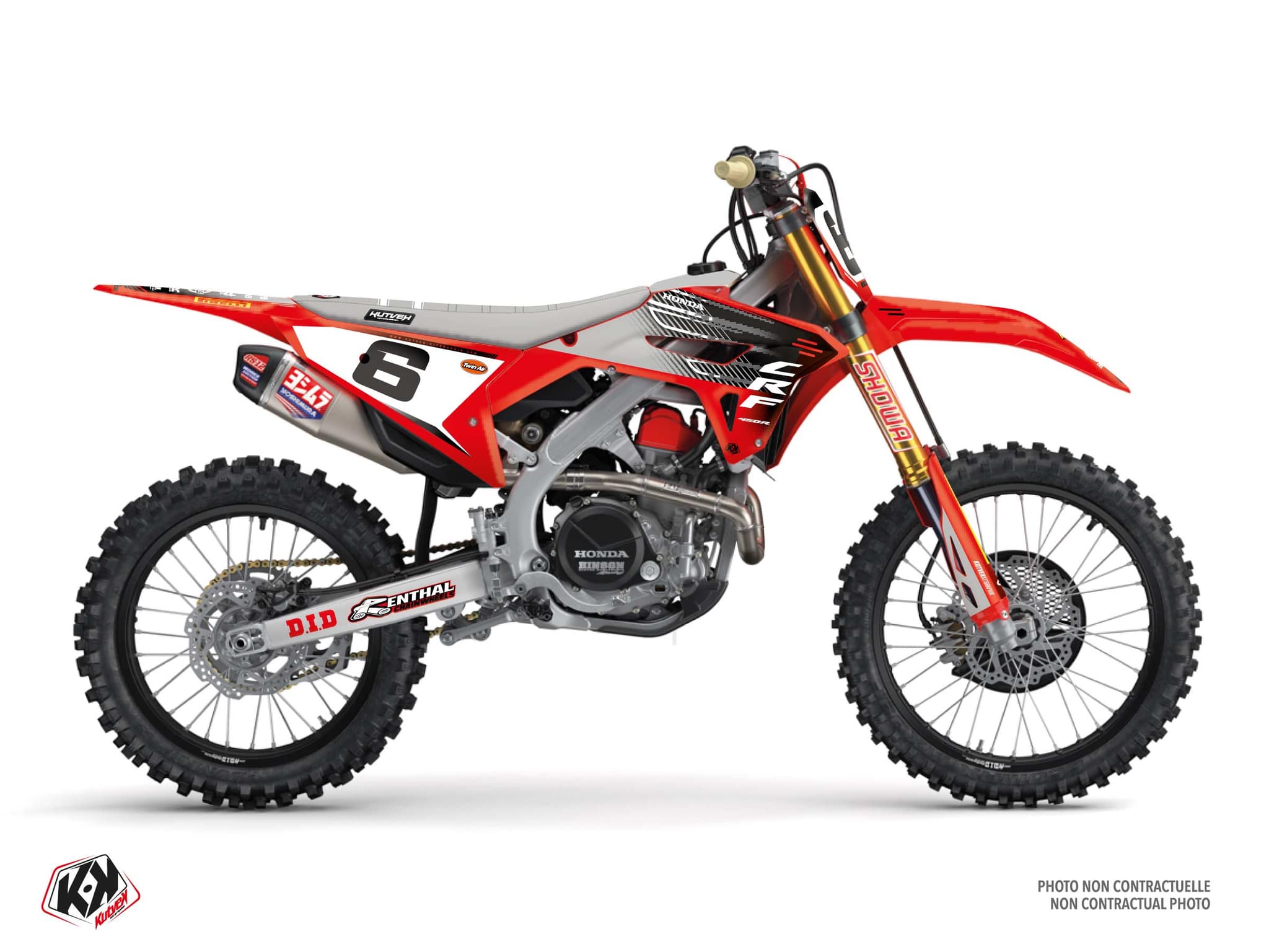 Dirt Bike HONDA CRF 450 R HILL Grey graphic kit