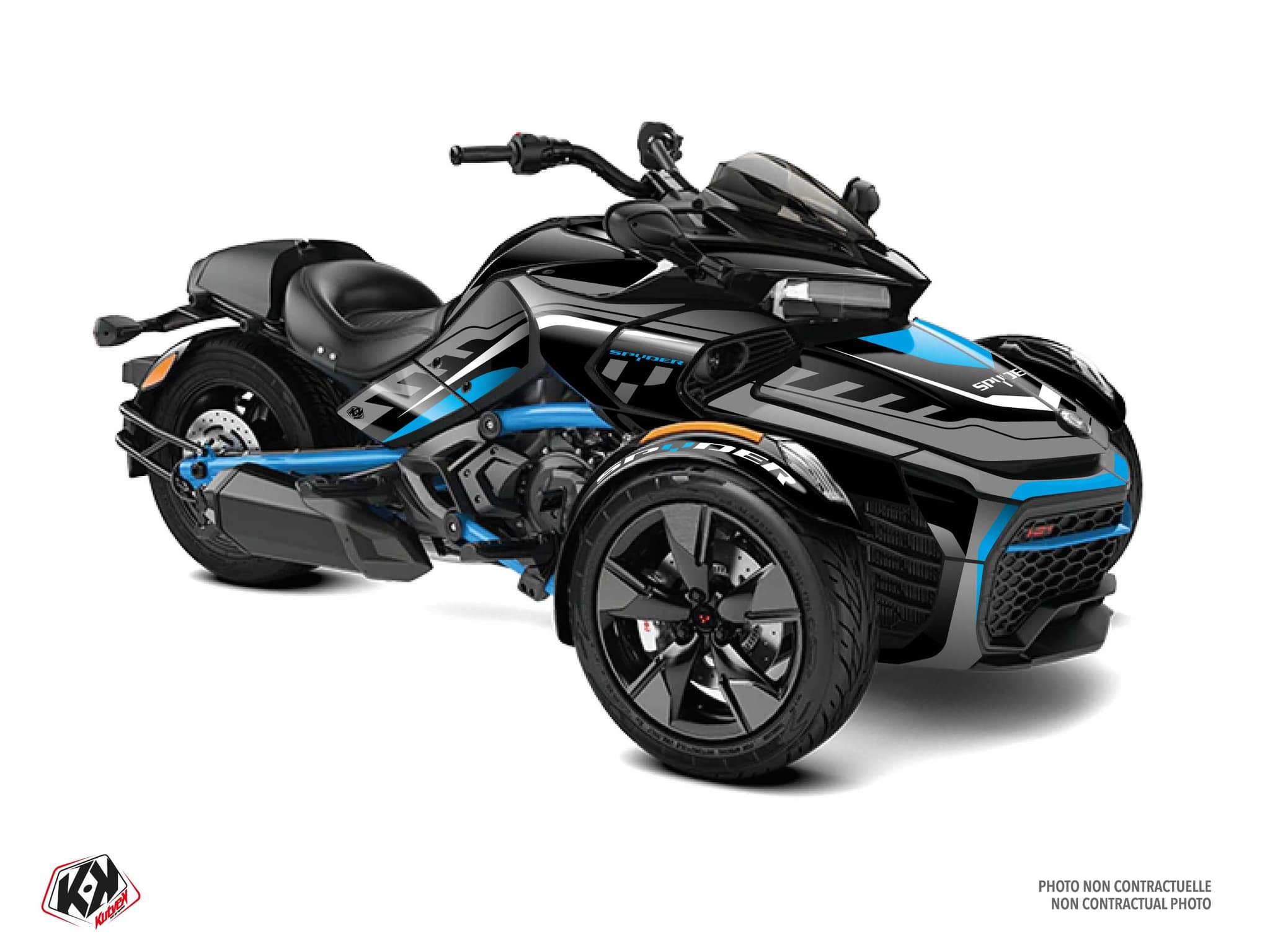 kit graphique horizon bleu hybride can-am spyder f3