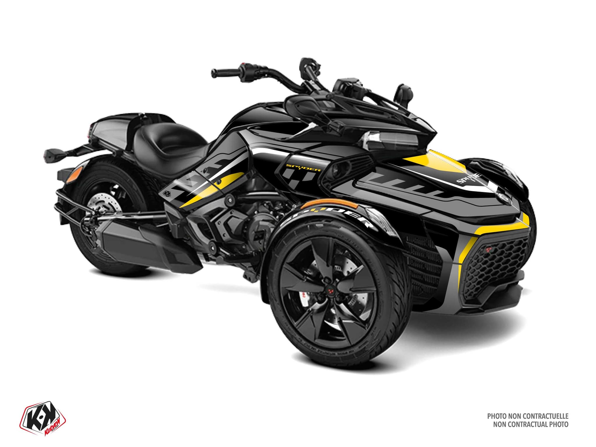 kit graphique horizon jaune hybride can-am spyder f3