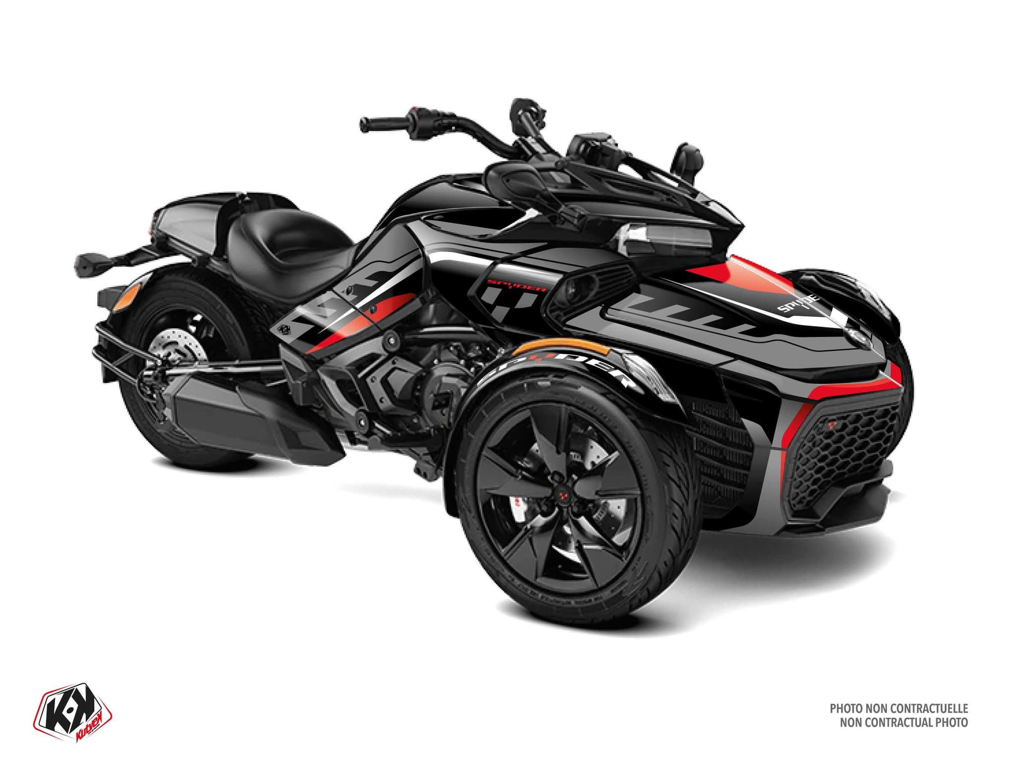 kit graphique horizon rouge hybride can-am spyder f3
