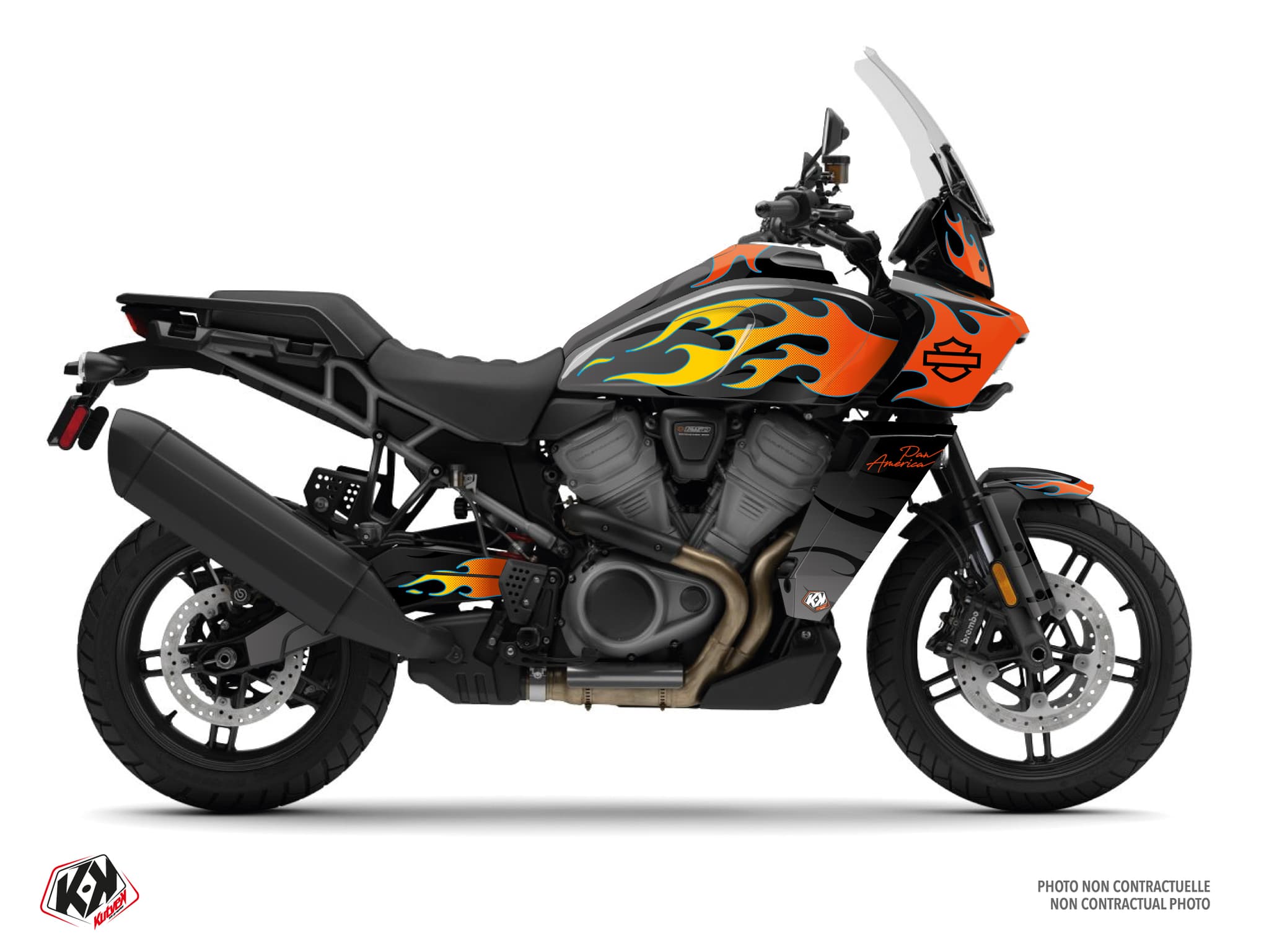 kit graphique moto harley davidson pan america 1250 hotrod colors série