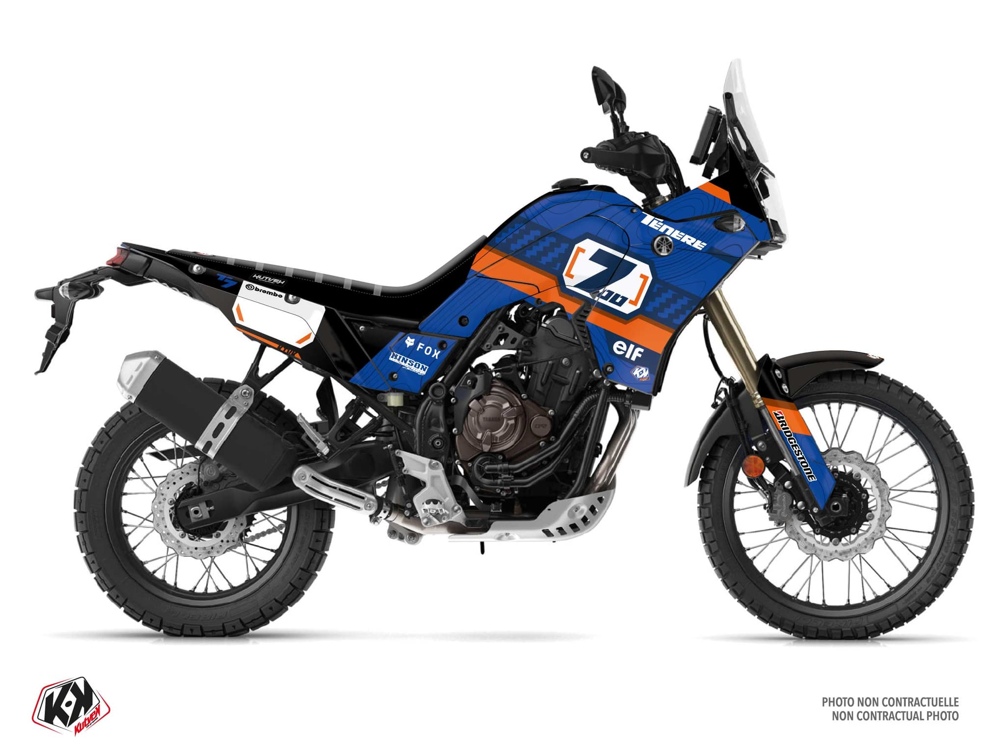 street bike yamaha tenere 700 hurdle blue graphic kit | Yamaha | Kutvek