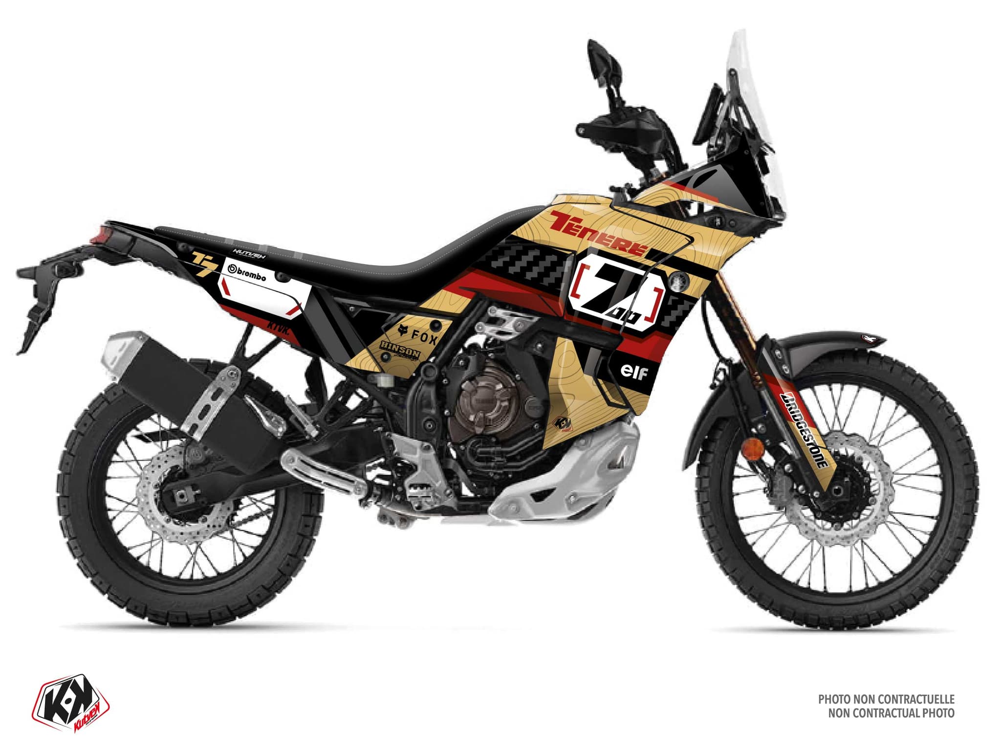 Kit Graphique moto yamaha tenere 700 world raid hurdle sable