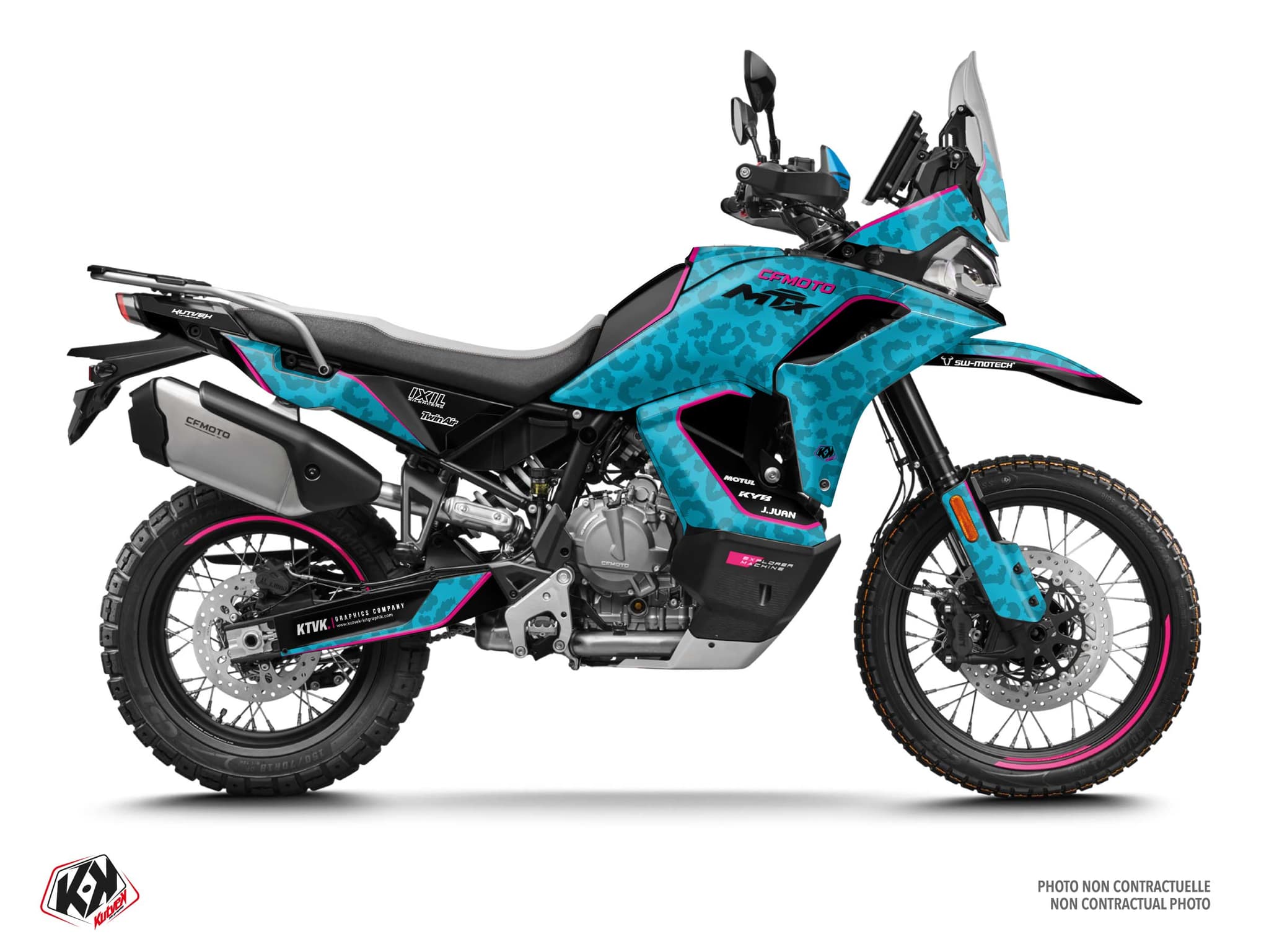 kit graphique moto cf moto mt-x 800 iara bleu