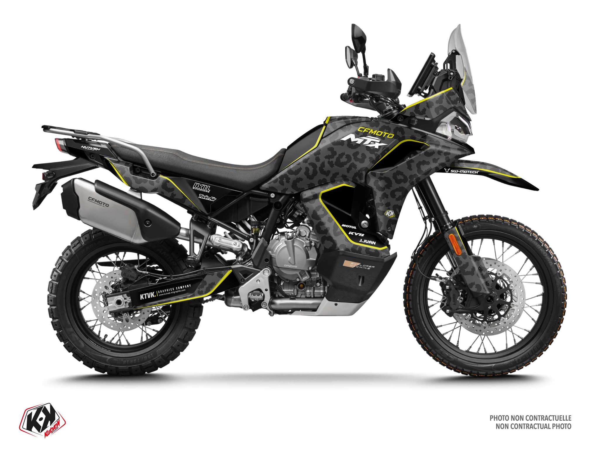 Kit Graphique moto cf moto mt-x 800 iara noir