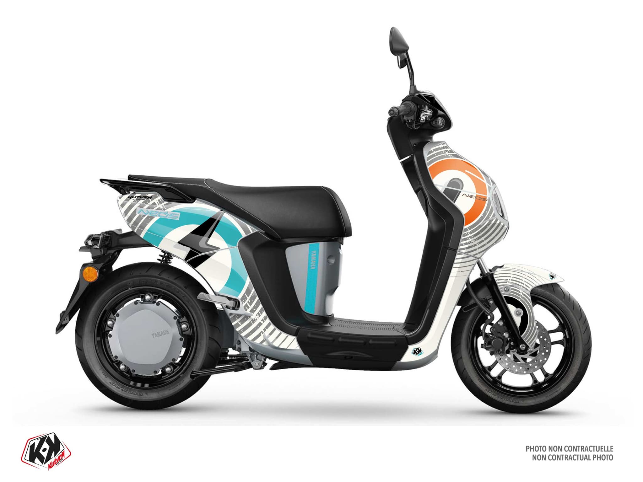kit graphique scooter yamaha neos electrique impulse blanc
