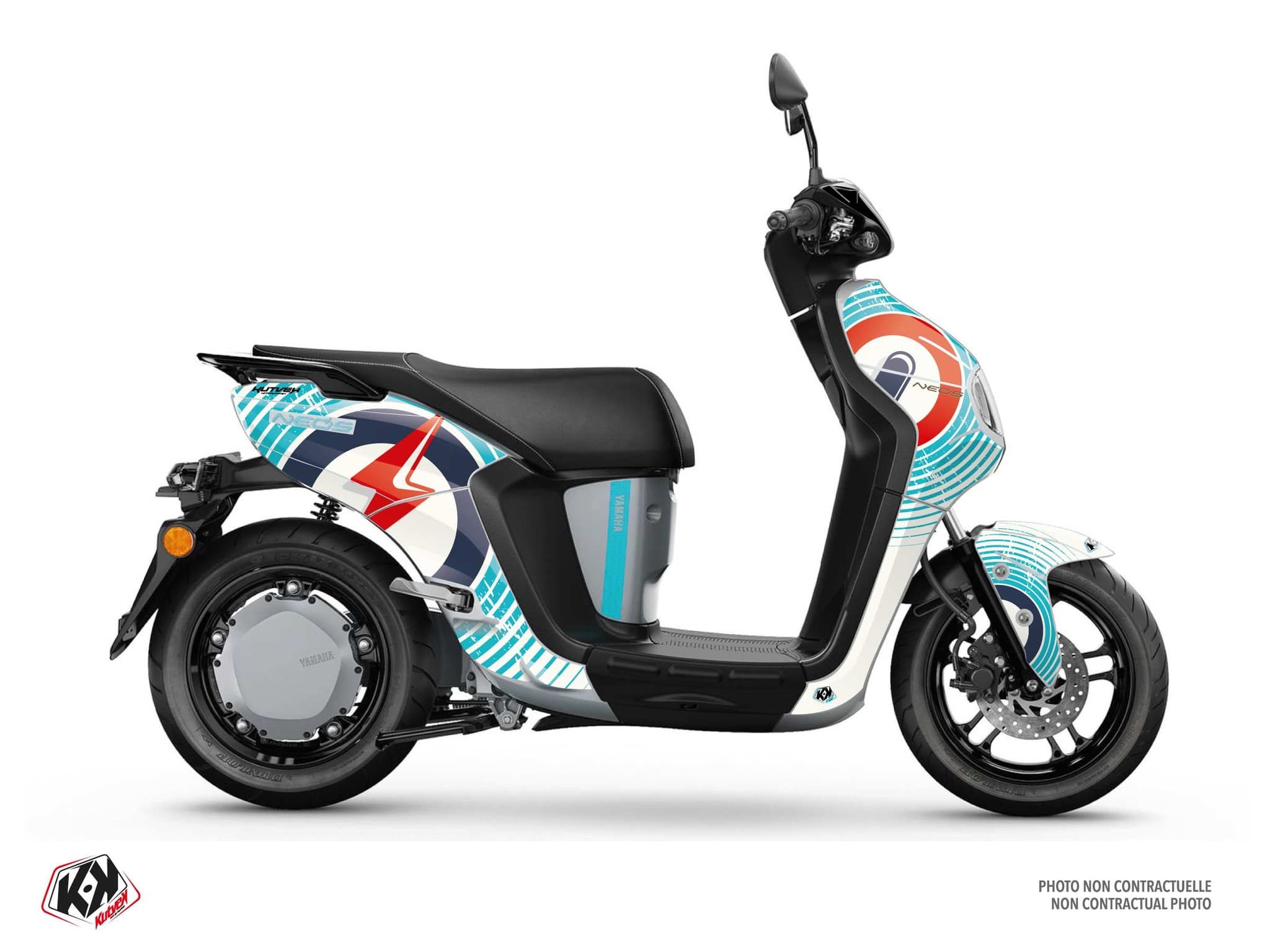 Kit graphique Scooter YAMAHA NEOS ELECTRIQUE IMPULSE Rouge