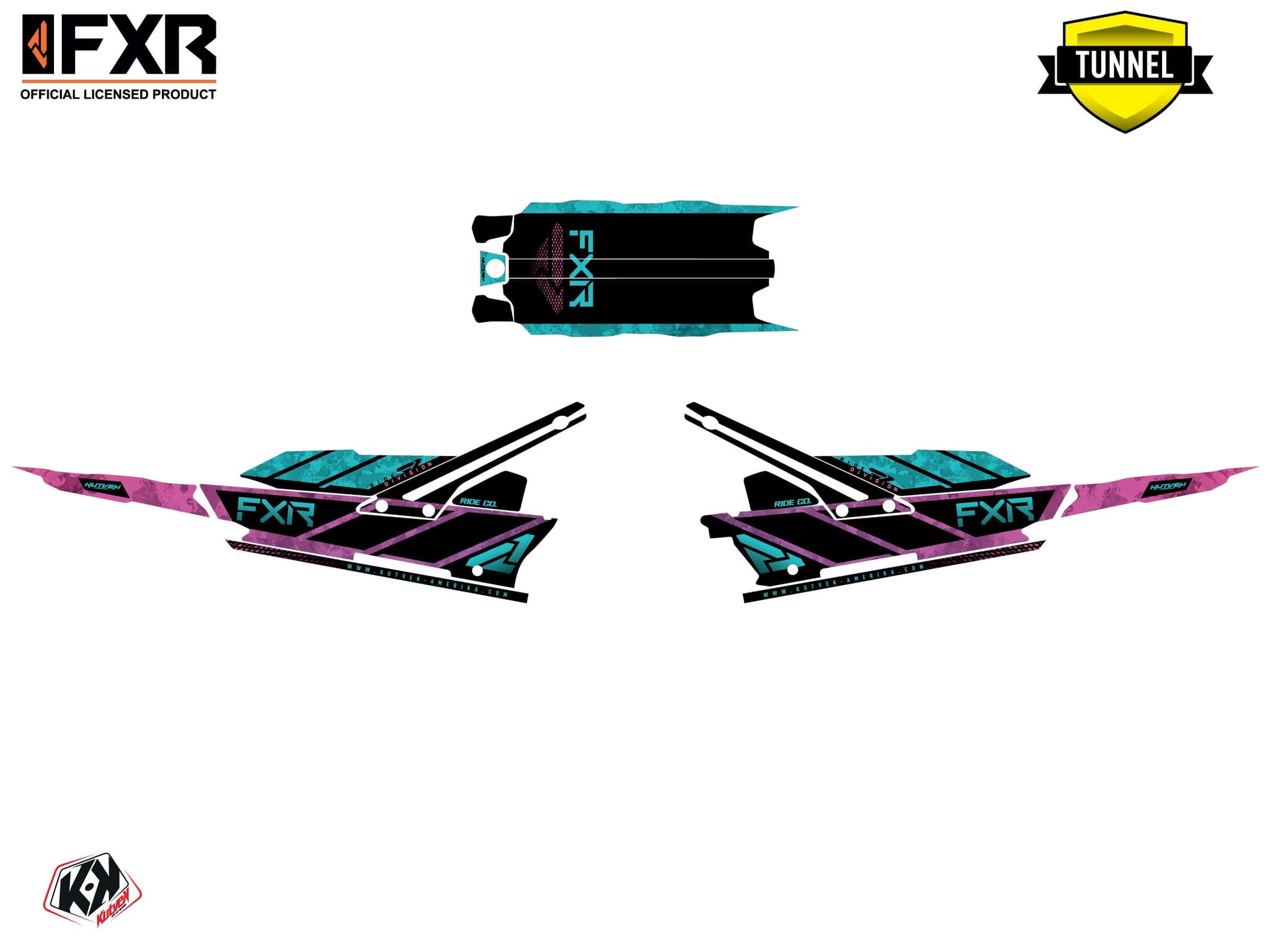 kit graphique motoneige lynx boondocker ds fxr inert turquoise | Lynx | Kutvek