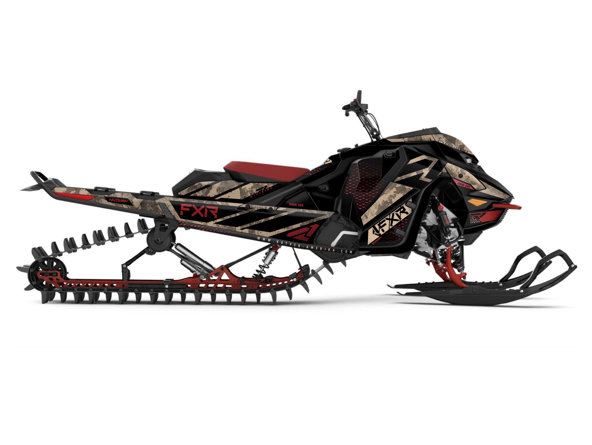 snowmobile skidoo backcountry 600r e-tec fxr inert beige serie graphic kit