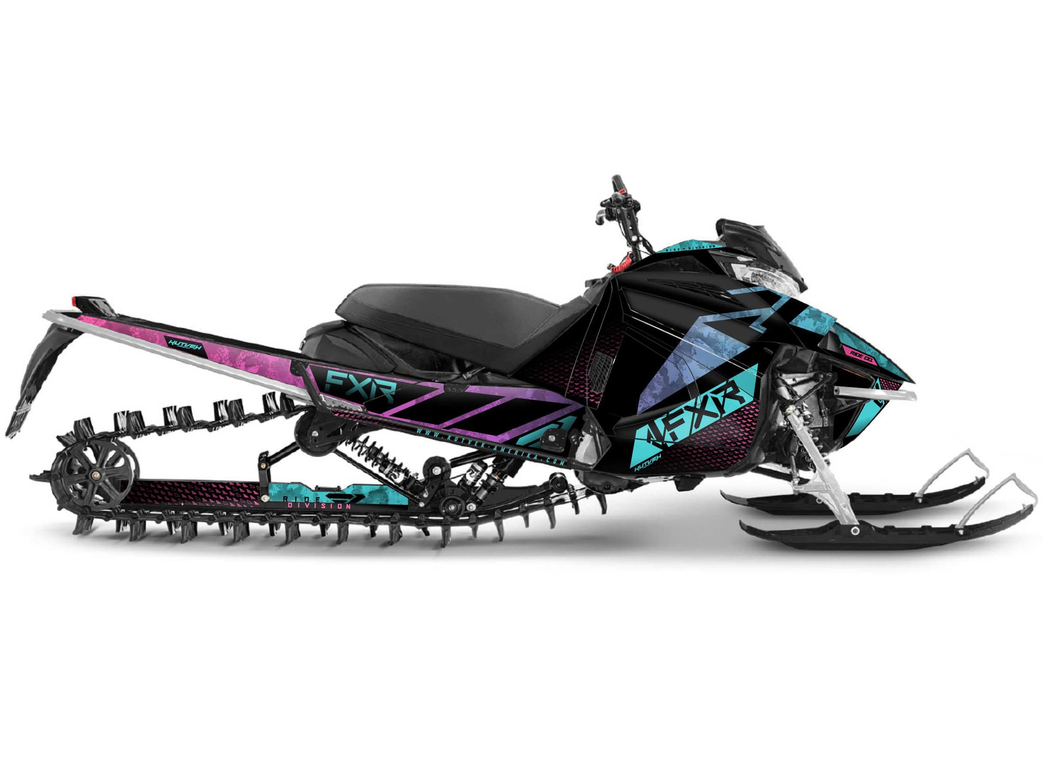Kit graphique Motoneige YAMAHA APEX FXR INERT Turquoise