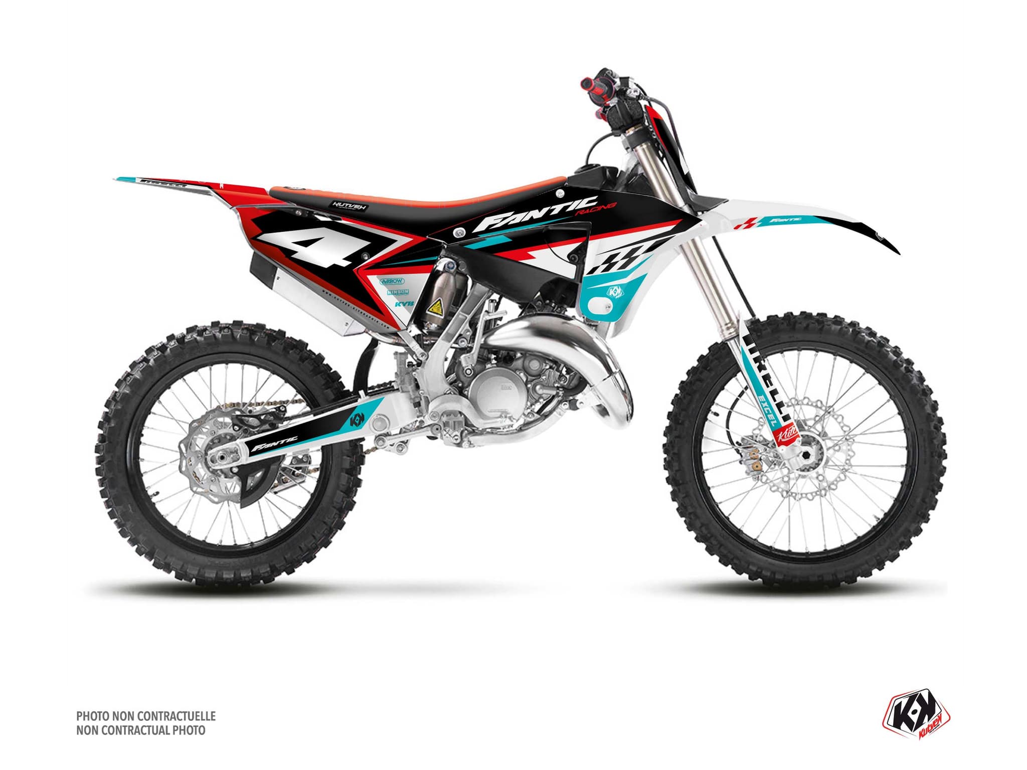 kit graphique motocross fantic xx 125 inkline turquoise