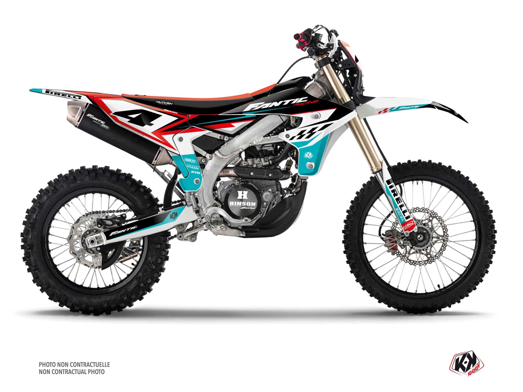 kit graphique motocross fantic xef 250 inkline turquoise