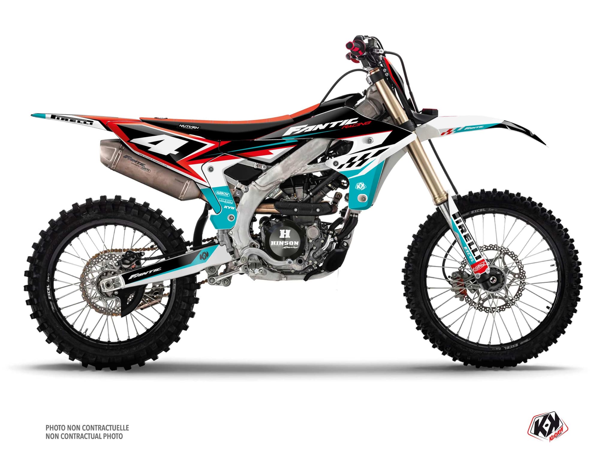 kit graphique motocross fantic xx 250 f inkline turquoise