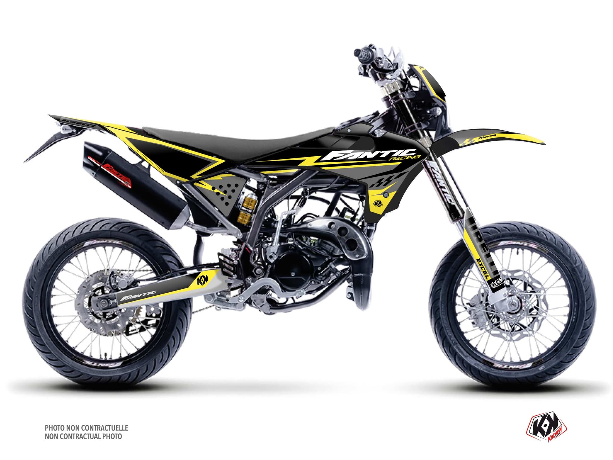 deko-set 50 ccm fantic xm 50 inkline gelb