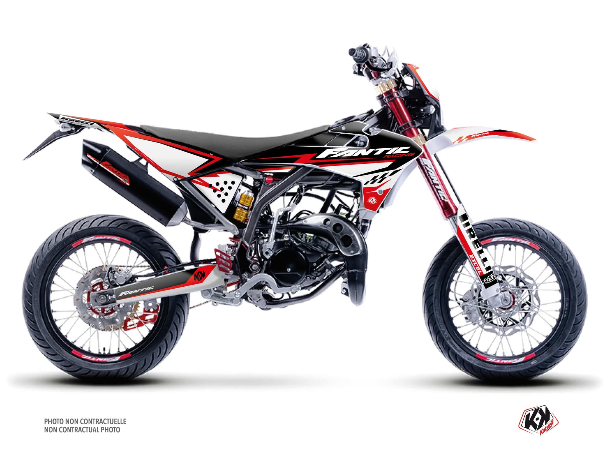 kit graphique 50cc inkline fantic xm 50 rouge | Fantic | Kutvek