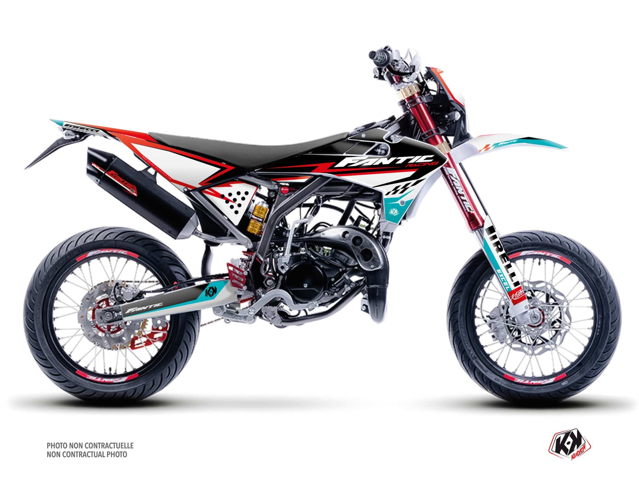 deko-set 50 ccm fantic xm 50 inkline türkis