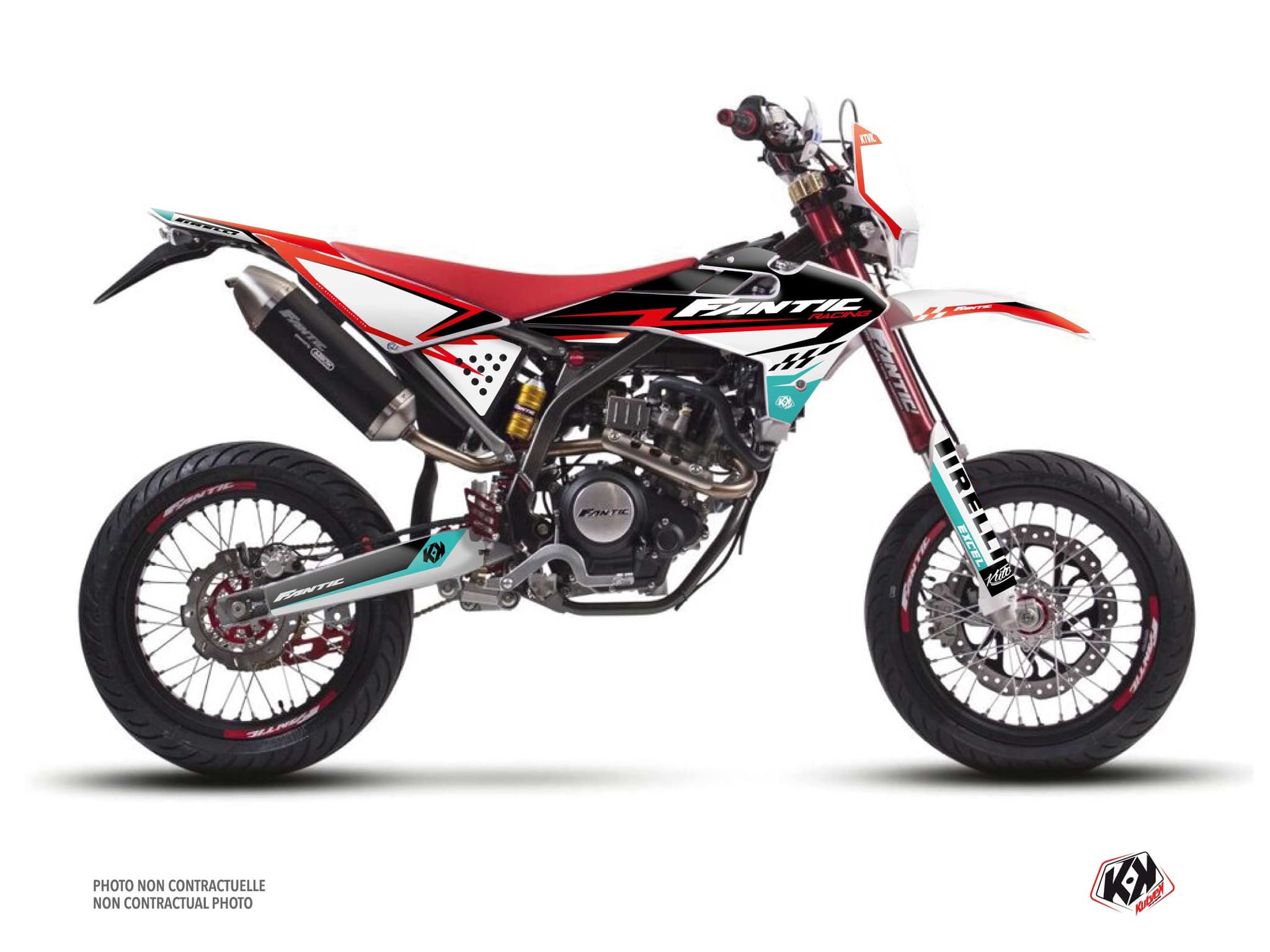 kit graphique motocross fantic xmf 125 inkline turquoise