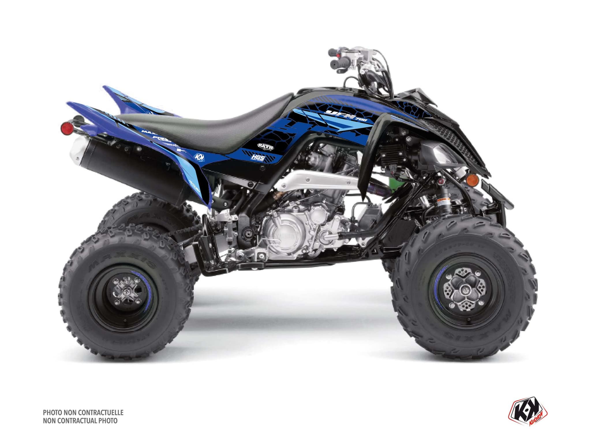 Kit graphique Quad Kaiman Yamaha 700 Raptor Bleu