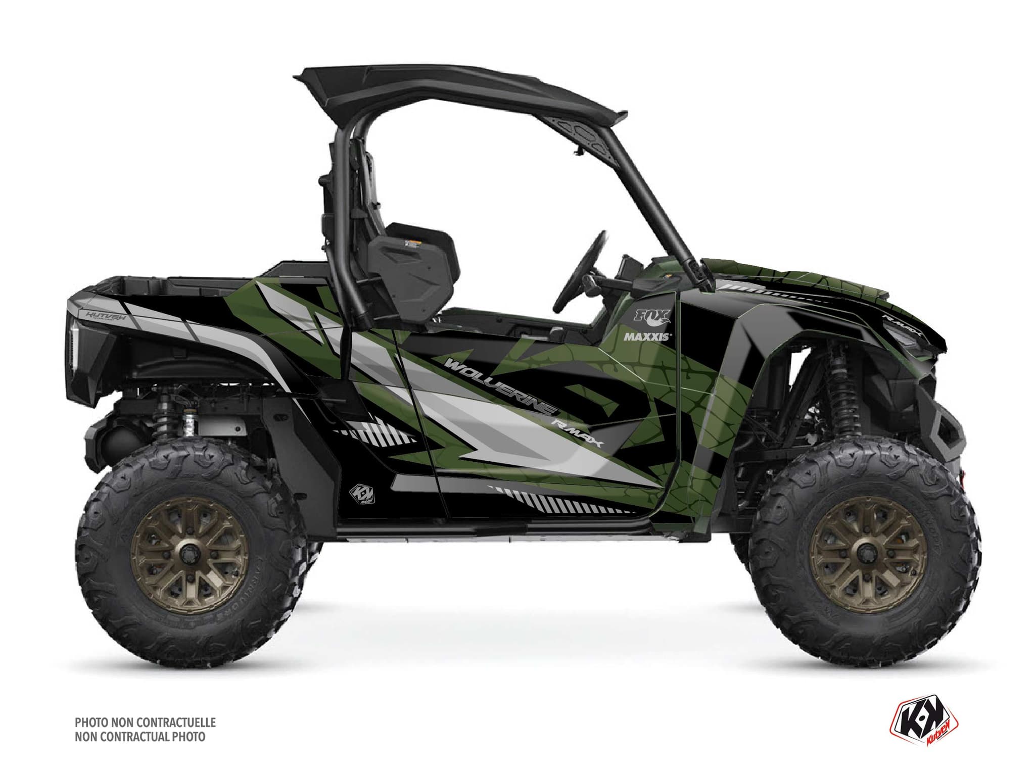 kit graphique ssv kaiman yamaha wolverine rmax vert
