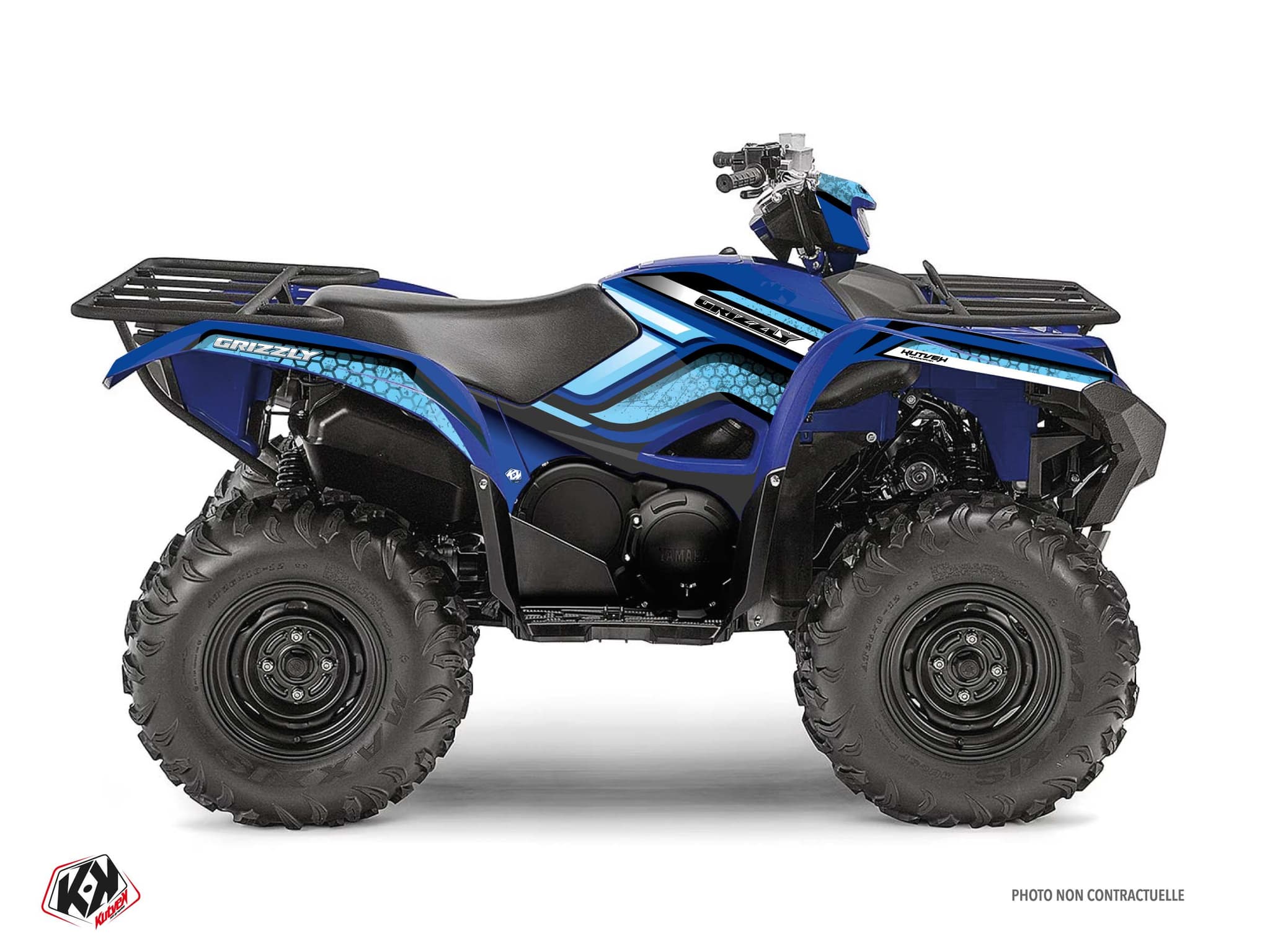 kit graphique quad yamaha grizzly 708 intense bleu turquoise