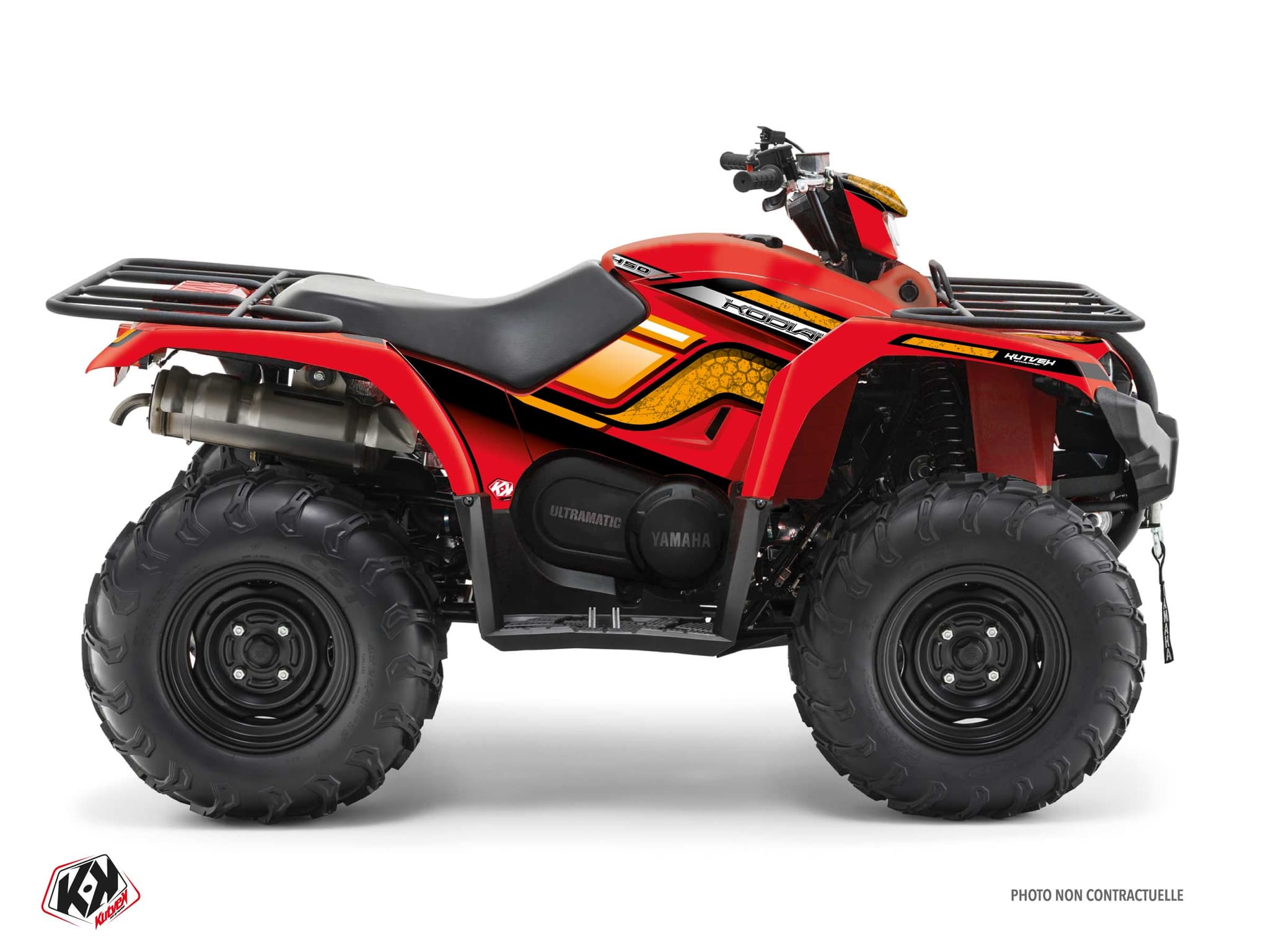 kit graphique quad yamaha kodiak 450 intense rouge-orange