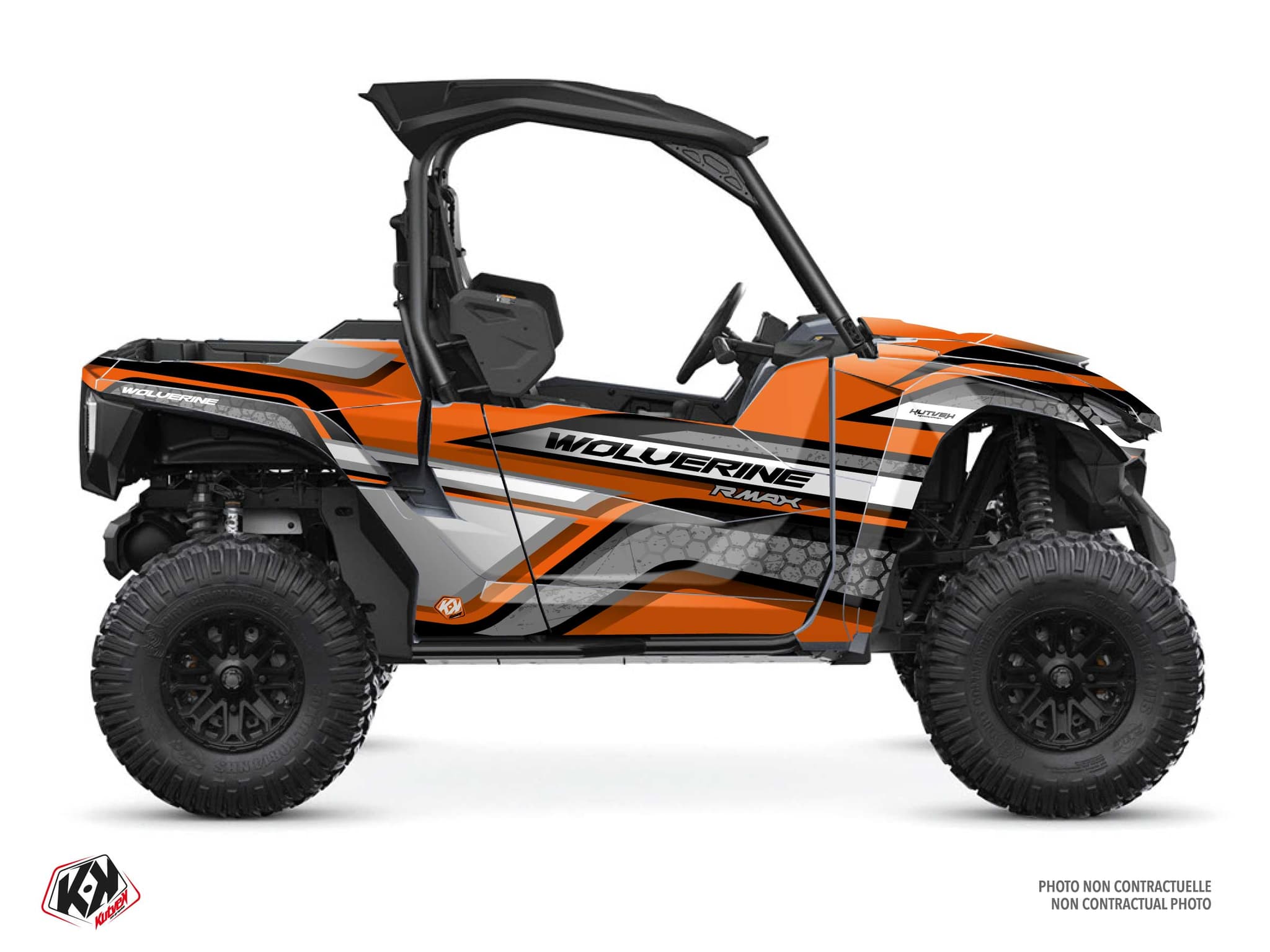 kit graphique ssv yamaha wolverine r max intense orange