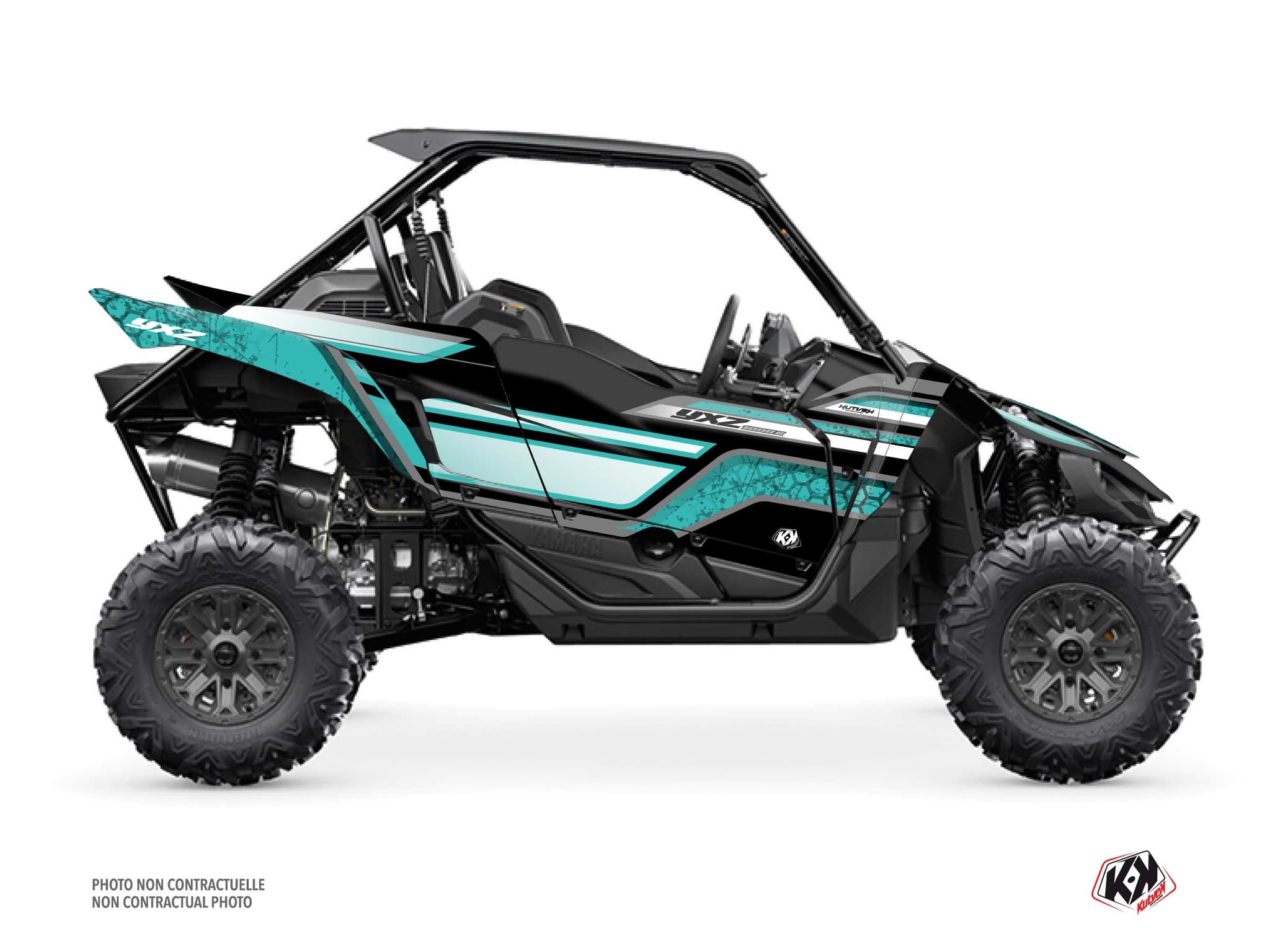 kit graphique ssv yamaha yxz 1000 r intense noir-turquoise