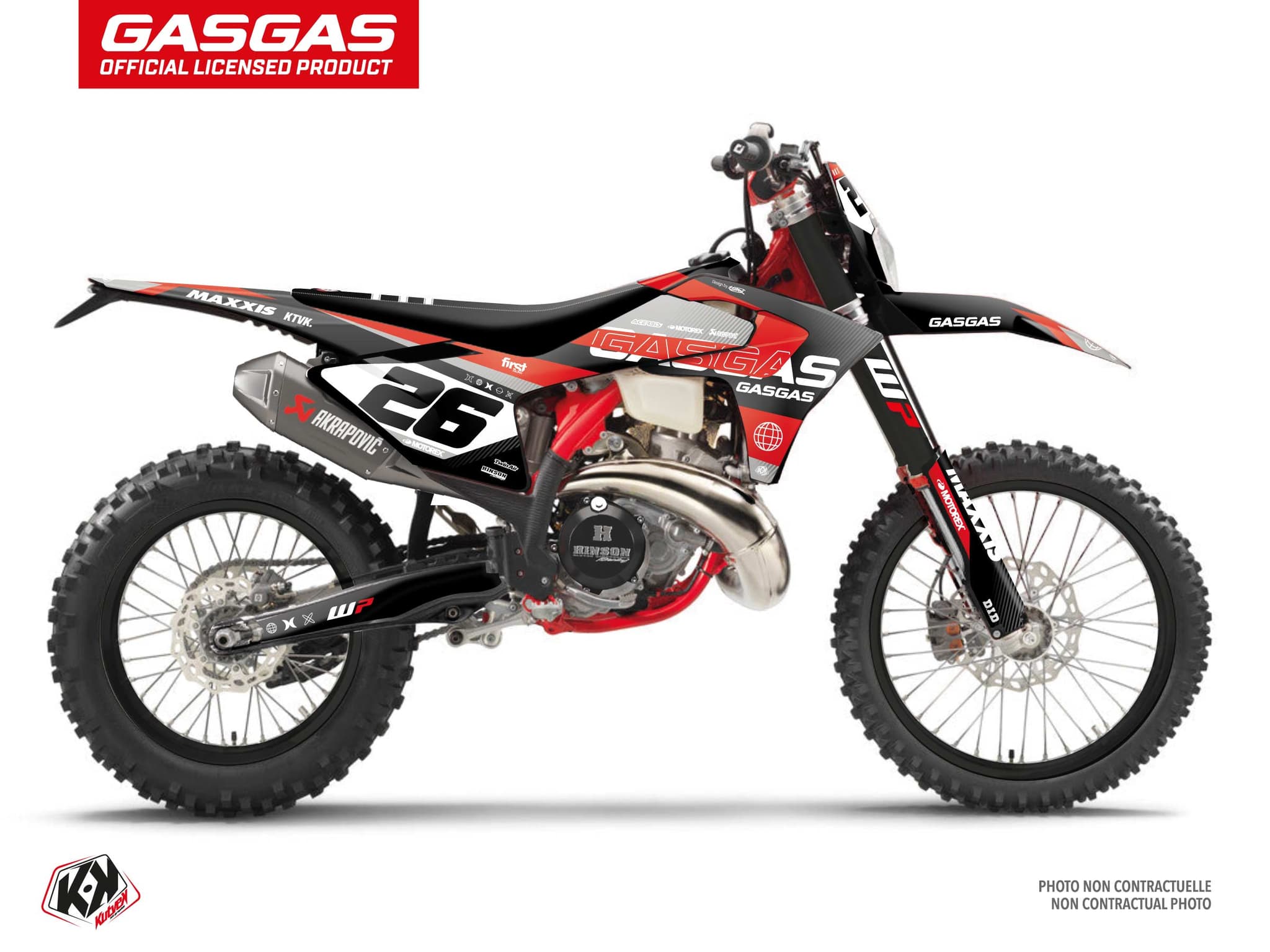 kit graphique motocross gasgas ecf kanyon noir