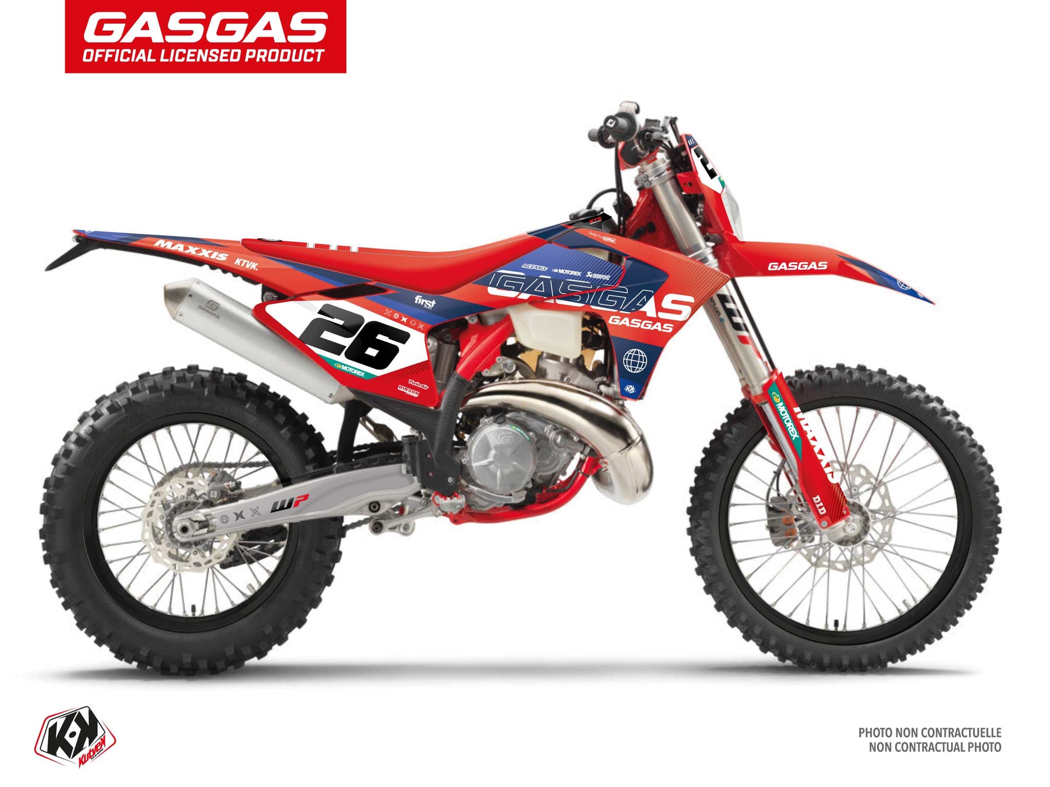 kit graphique motocross gasgas ecf kanyon rouge