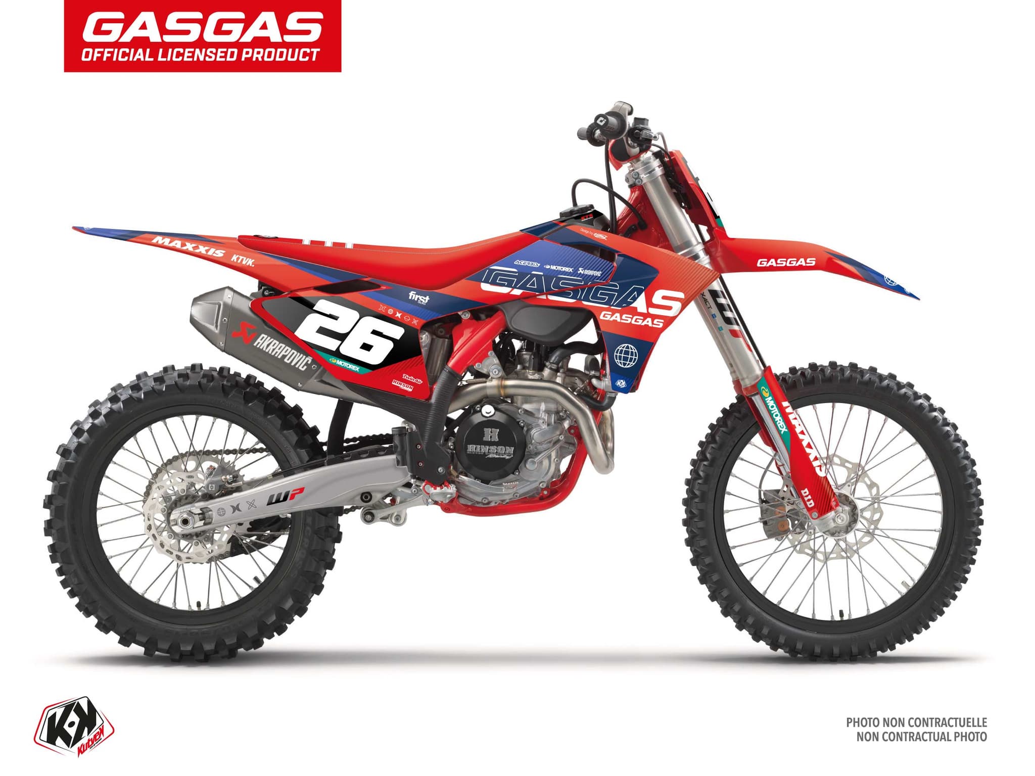 deko-set moto-cross gasgas mc 125 kanyon rot