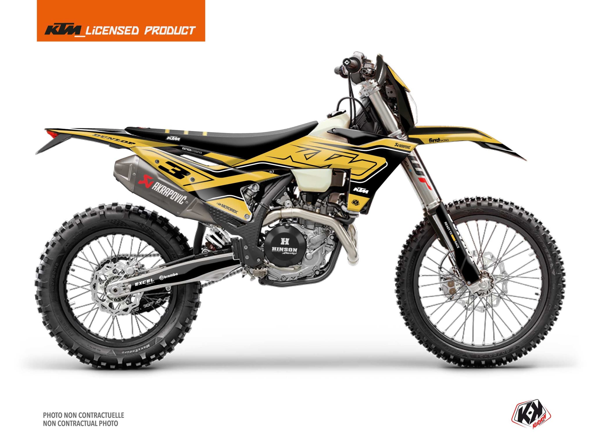 Kit graphique Motocross KTM EXC EXCF KARAT Noir