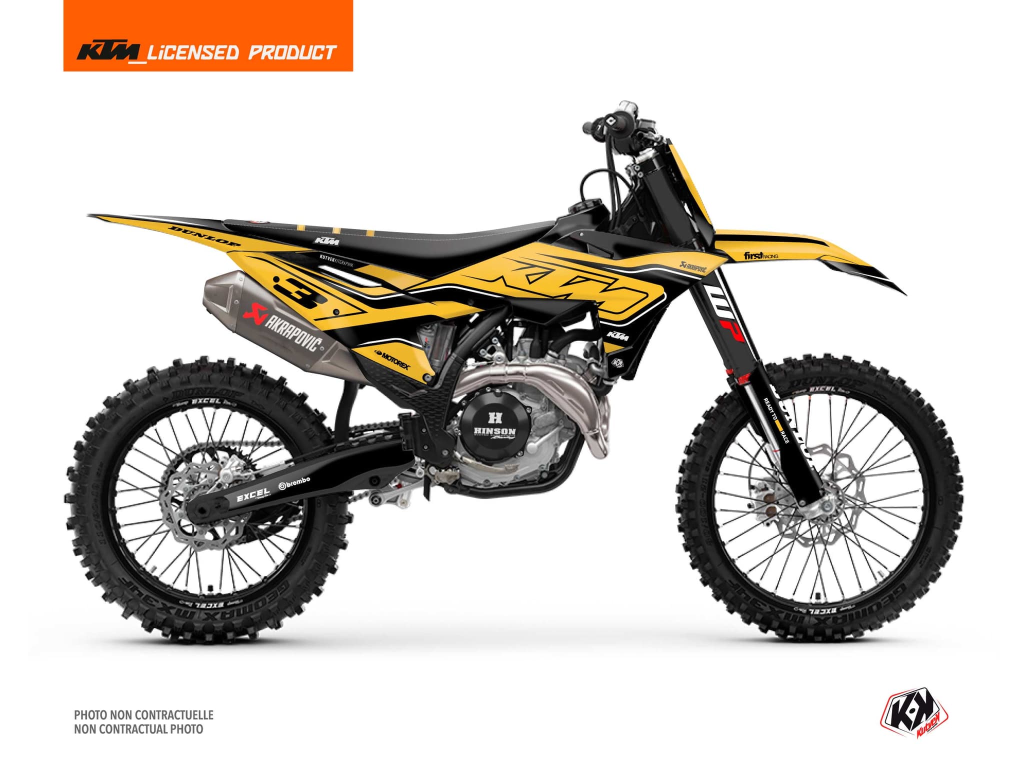 KTM SX 450 F Karat Dirt Bike Graphic Kit Black
