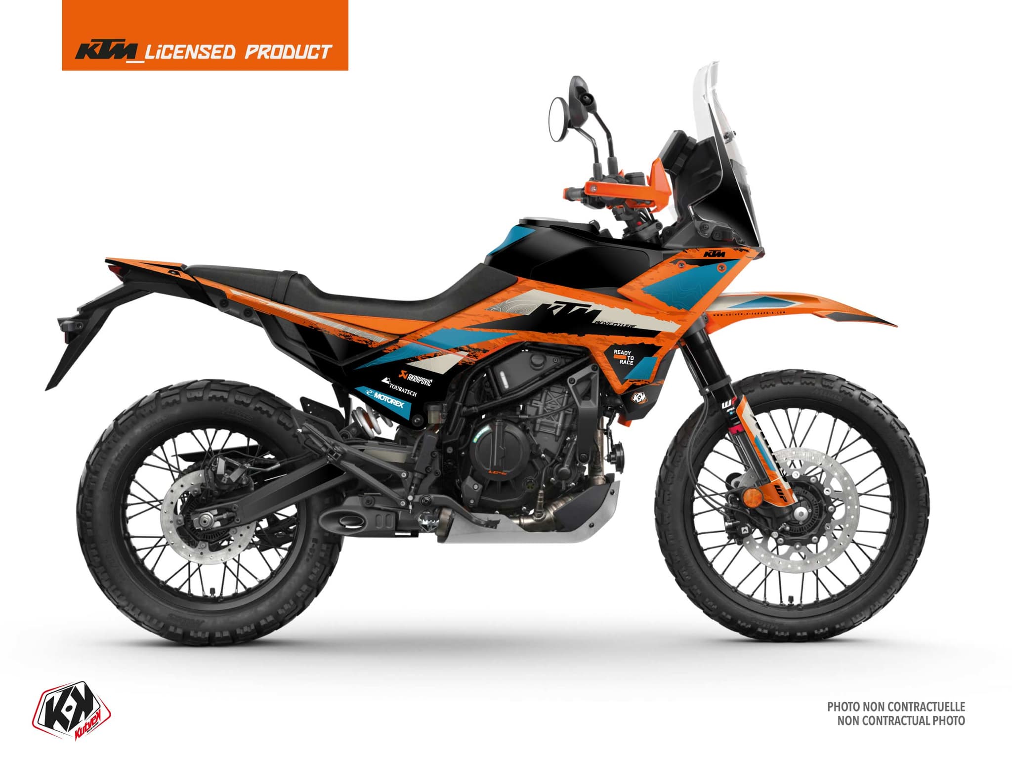 Kit Graphique moto ktm adventure 390 r karpathians orange