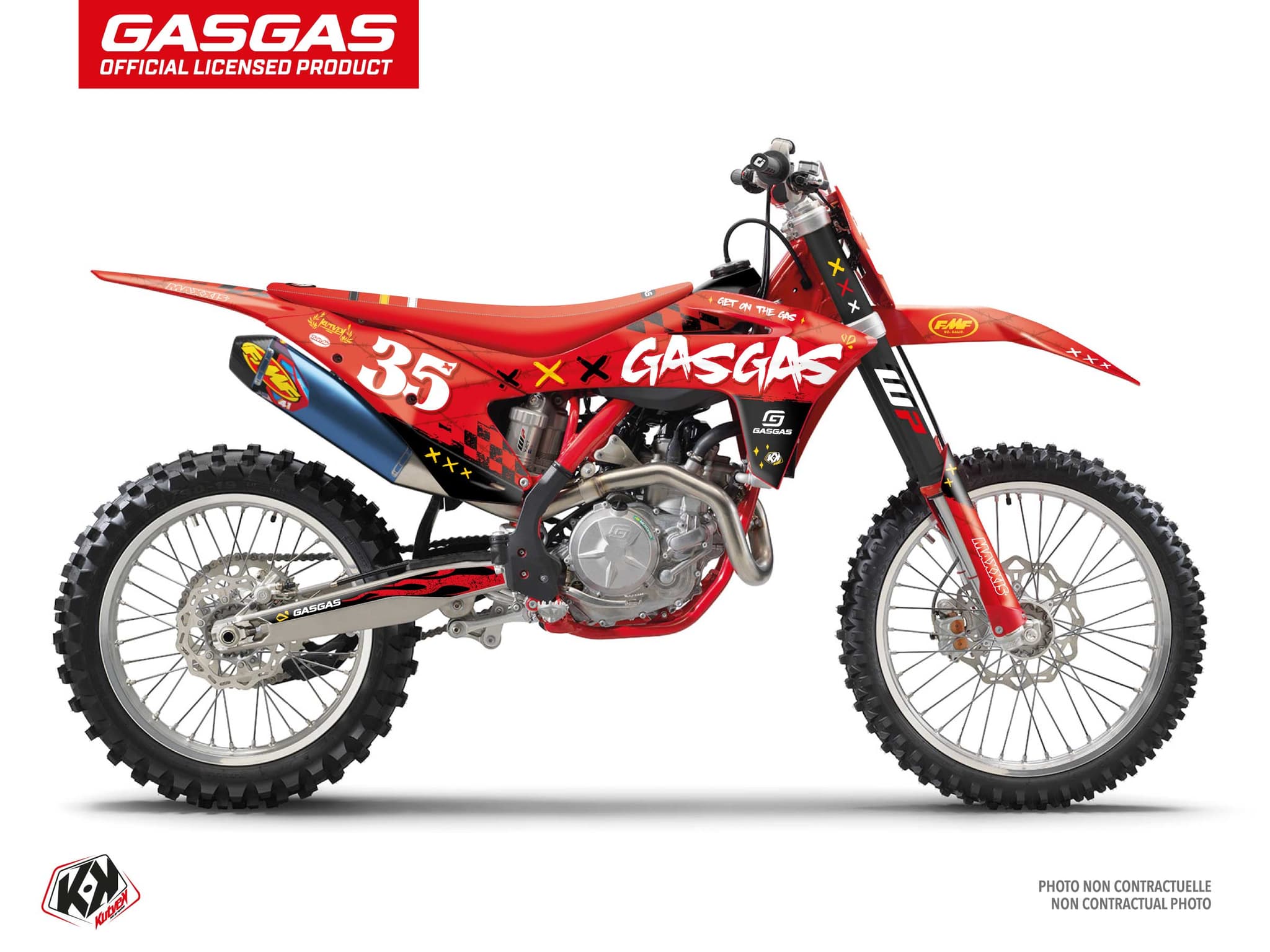 kit graphique motocross gasgas ex 350 f kartel rouge | GASGAS | Kutvek