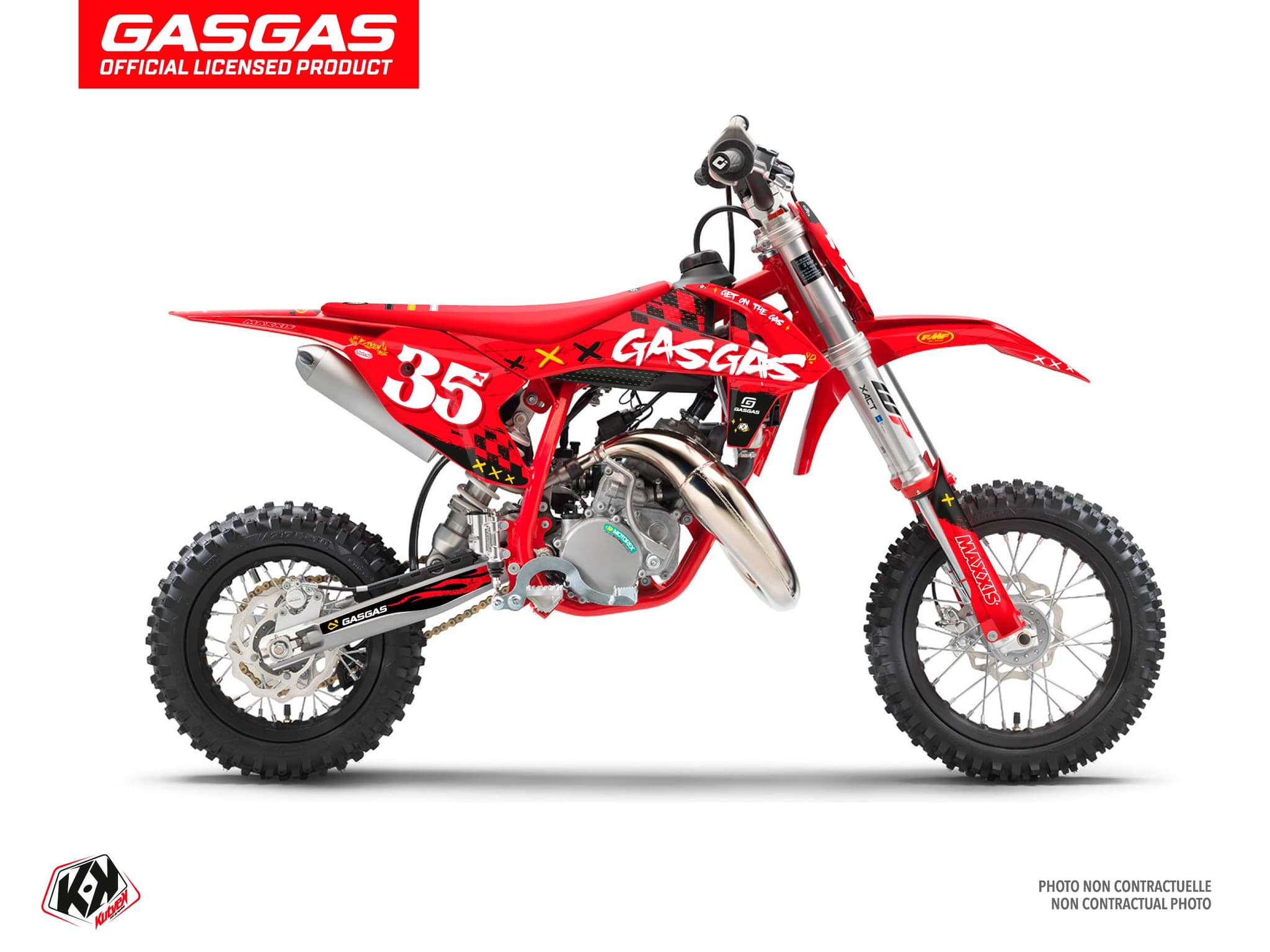 deko-set moto-cross gasgas mc 50 kartel rot