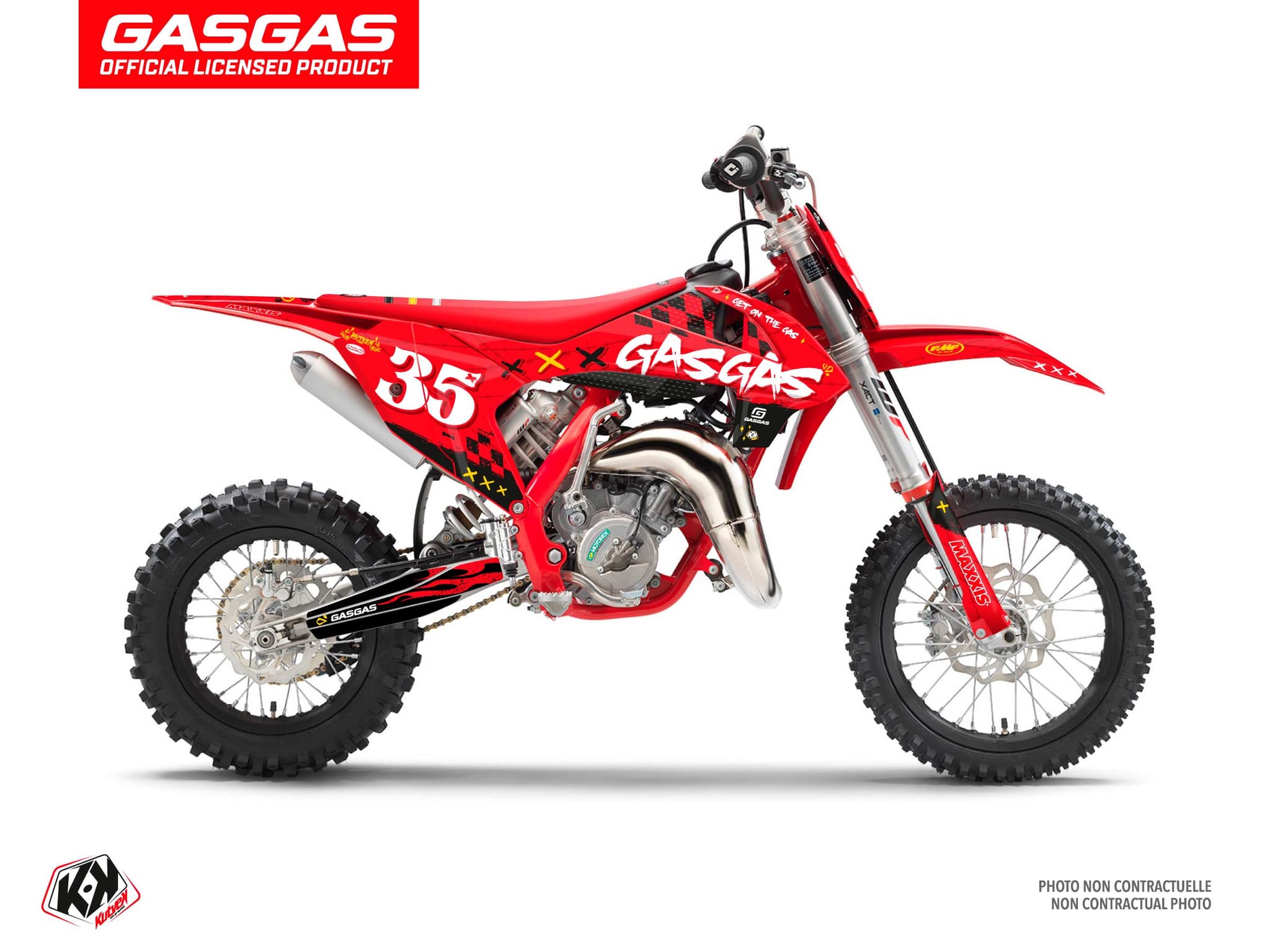 deko-set moto-cross gasgas mc 65 kartel rot