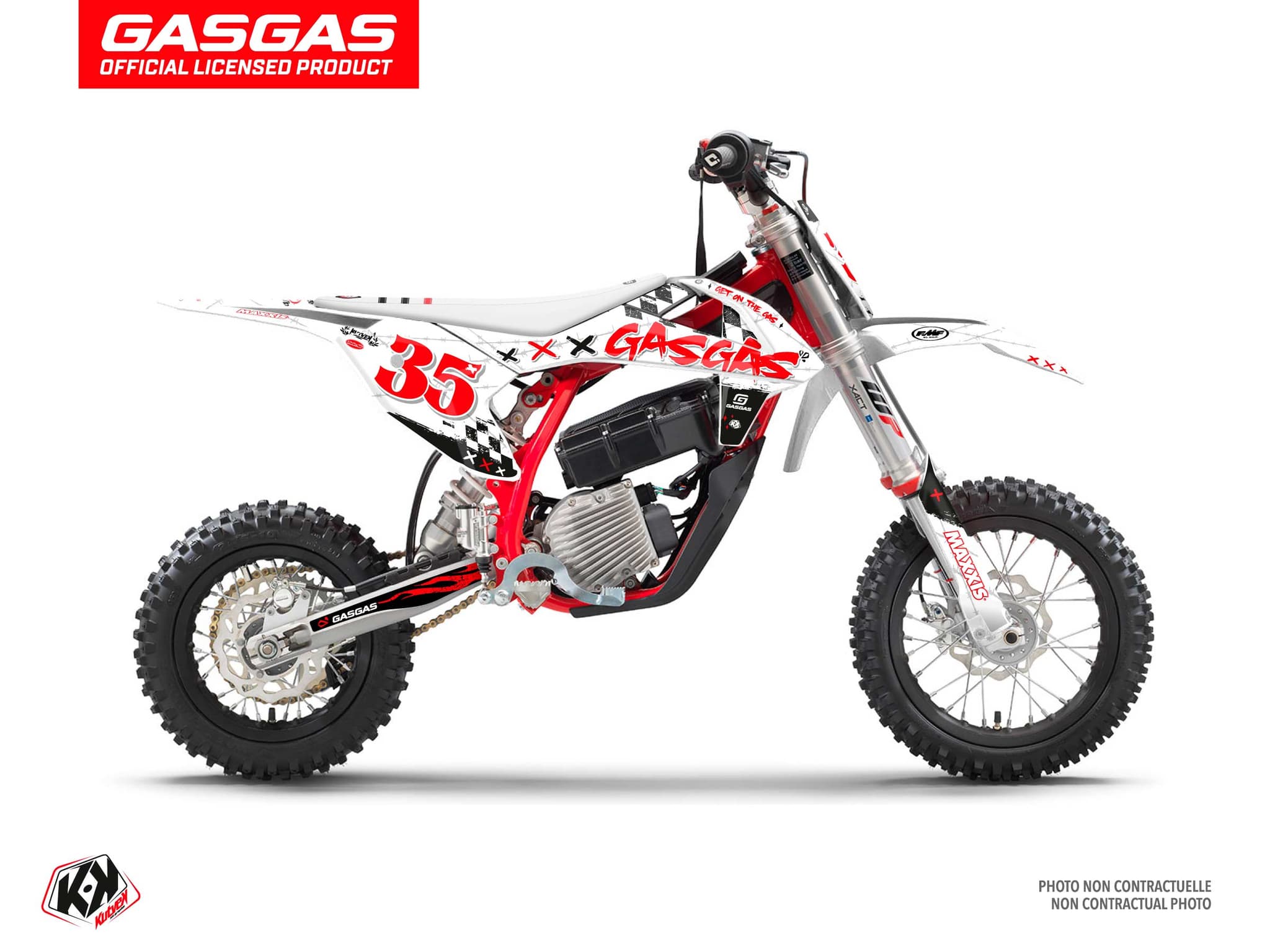 deko-set moto-cross gasgas mc-e 5 kartel weiß