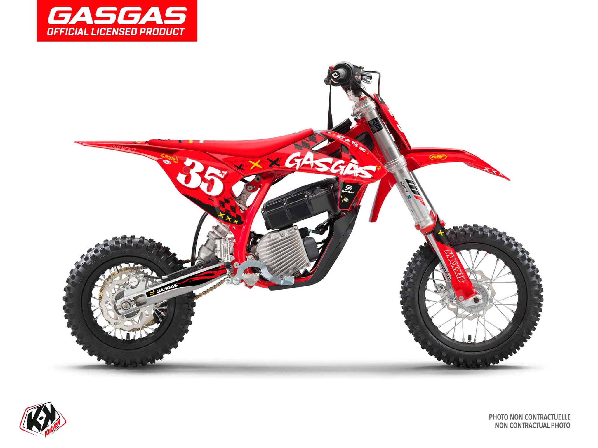 deko-set moto-cross gasgas mc-e 5 kartel rot