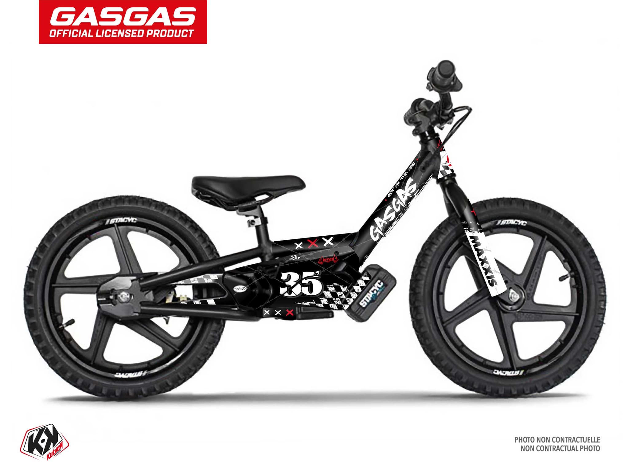 Graphic Kit Balance Bike Stacyc EDrive 16 Kartel Black