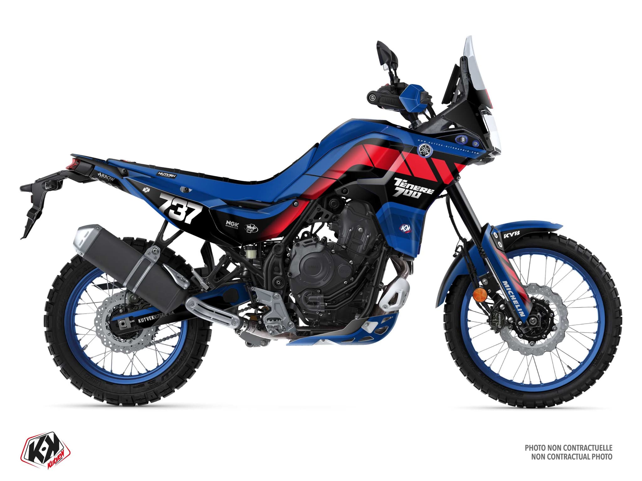 Kit graphique Moto YAMAHA TENERE 700 KATHEEB Bleu