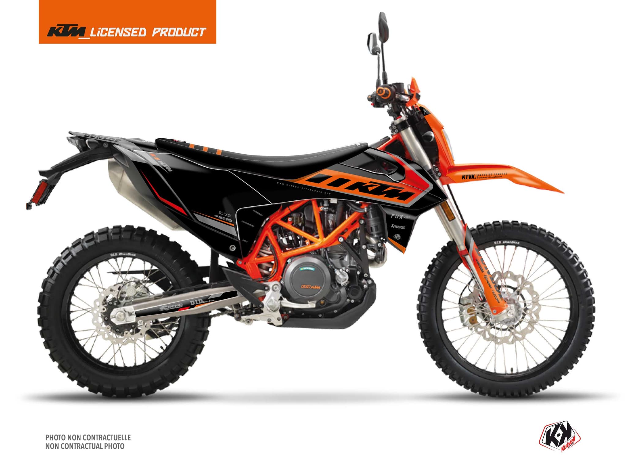 KTM 690 ENDURO R Dirt Bike Keystone Graphic Kit Black