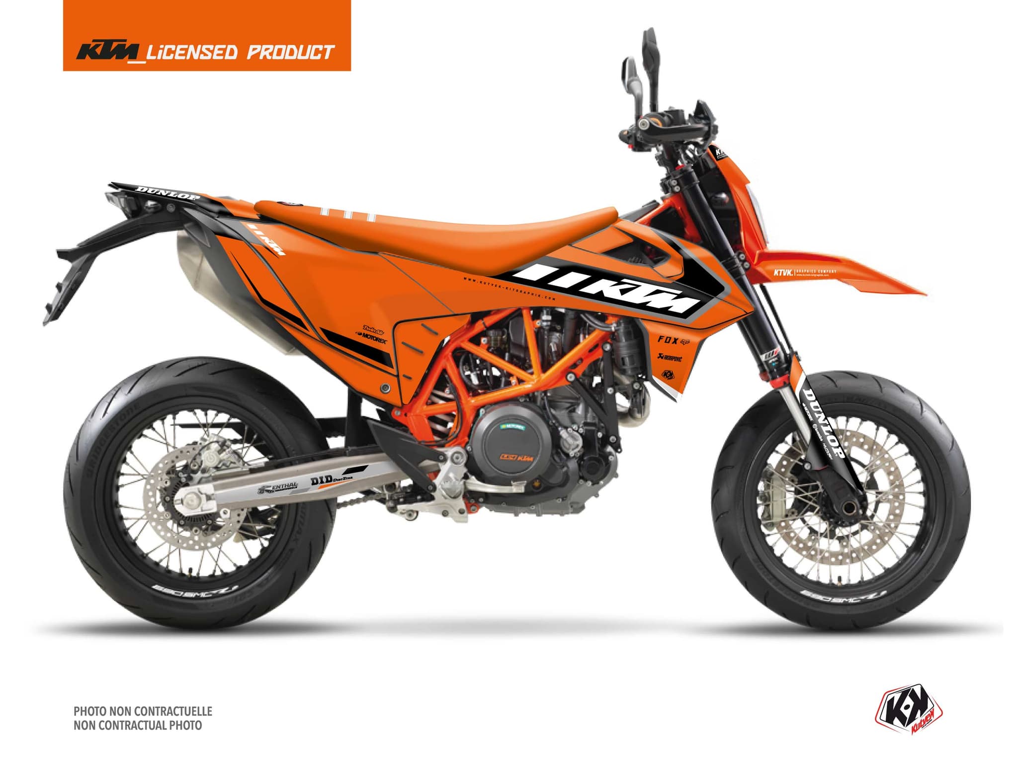 Kit graphique Moto Cross Keystone KTM 690 SMC R Orange