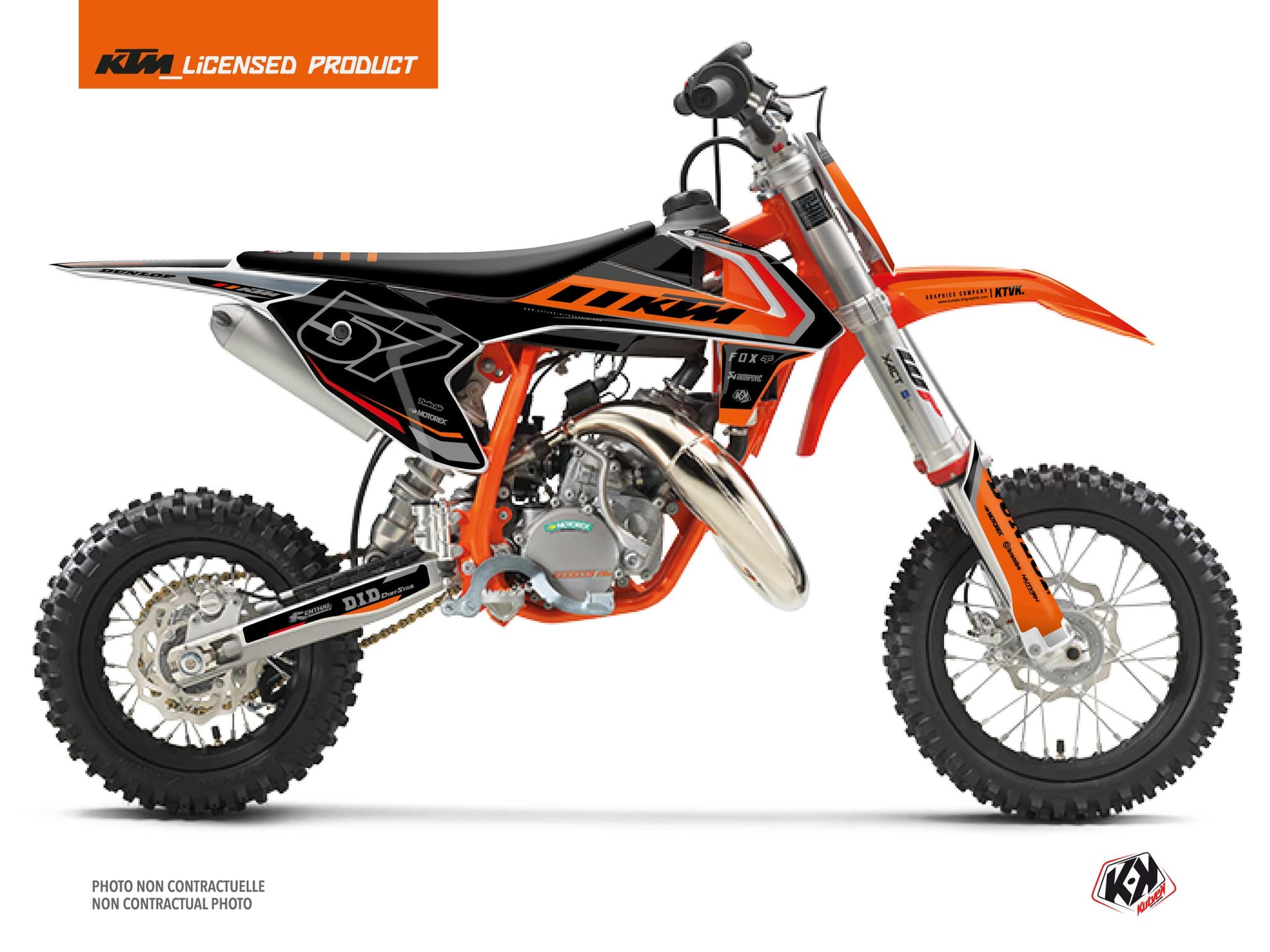 deko-set moto-cross keystone ktm 50 sx schwarz