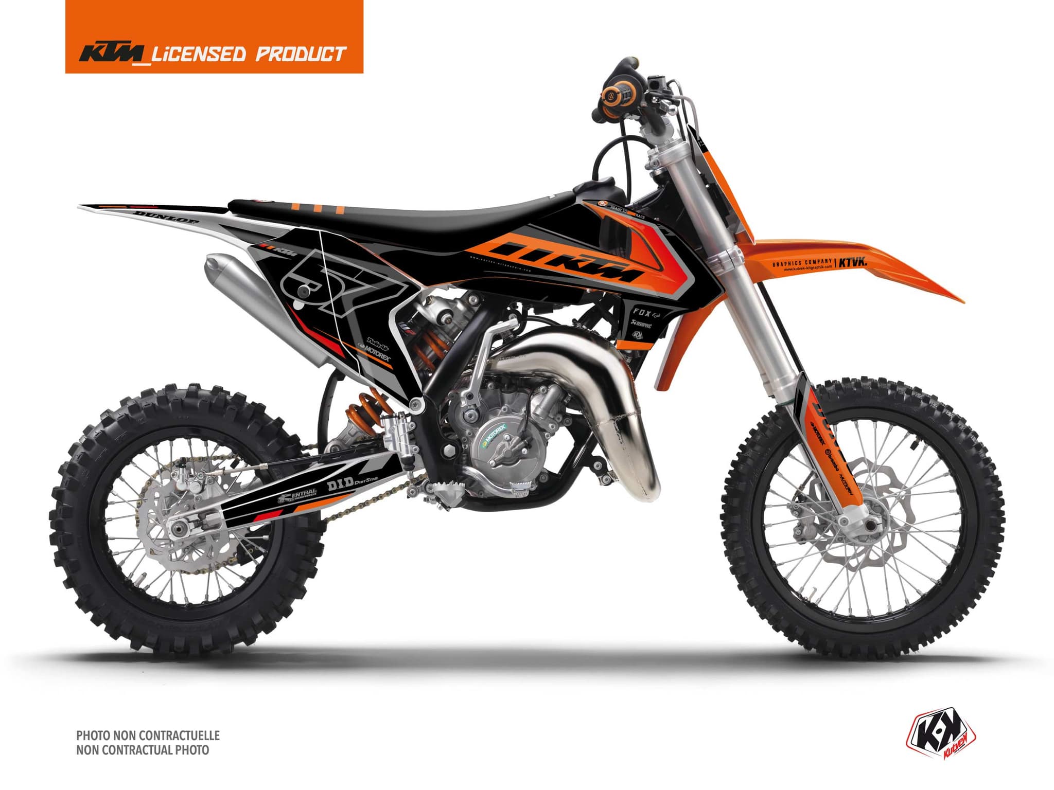 deko-set moto-cross keystone ktm 65 sx schwarz